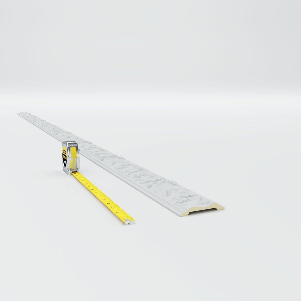 Ekena Millwork 3 1/2"H x 3/4"P x 94 1/2"L Benson Acanthus Leaf Chair Rail