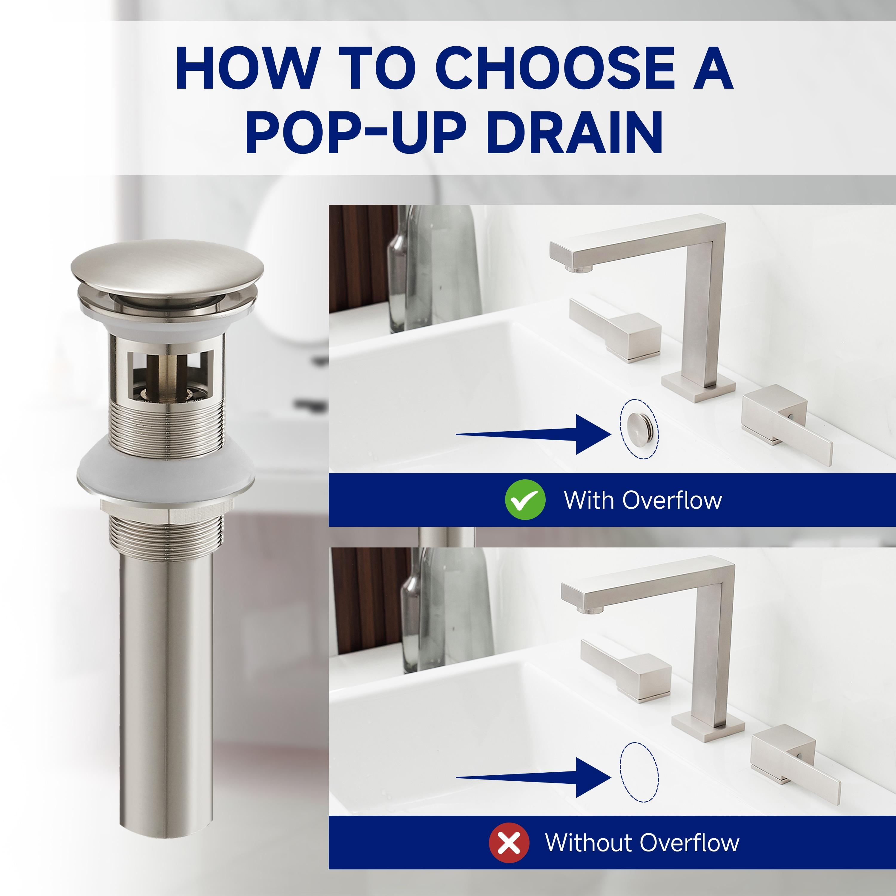 Widespread Single-handle Bathroom Faucet with Drain Assembly