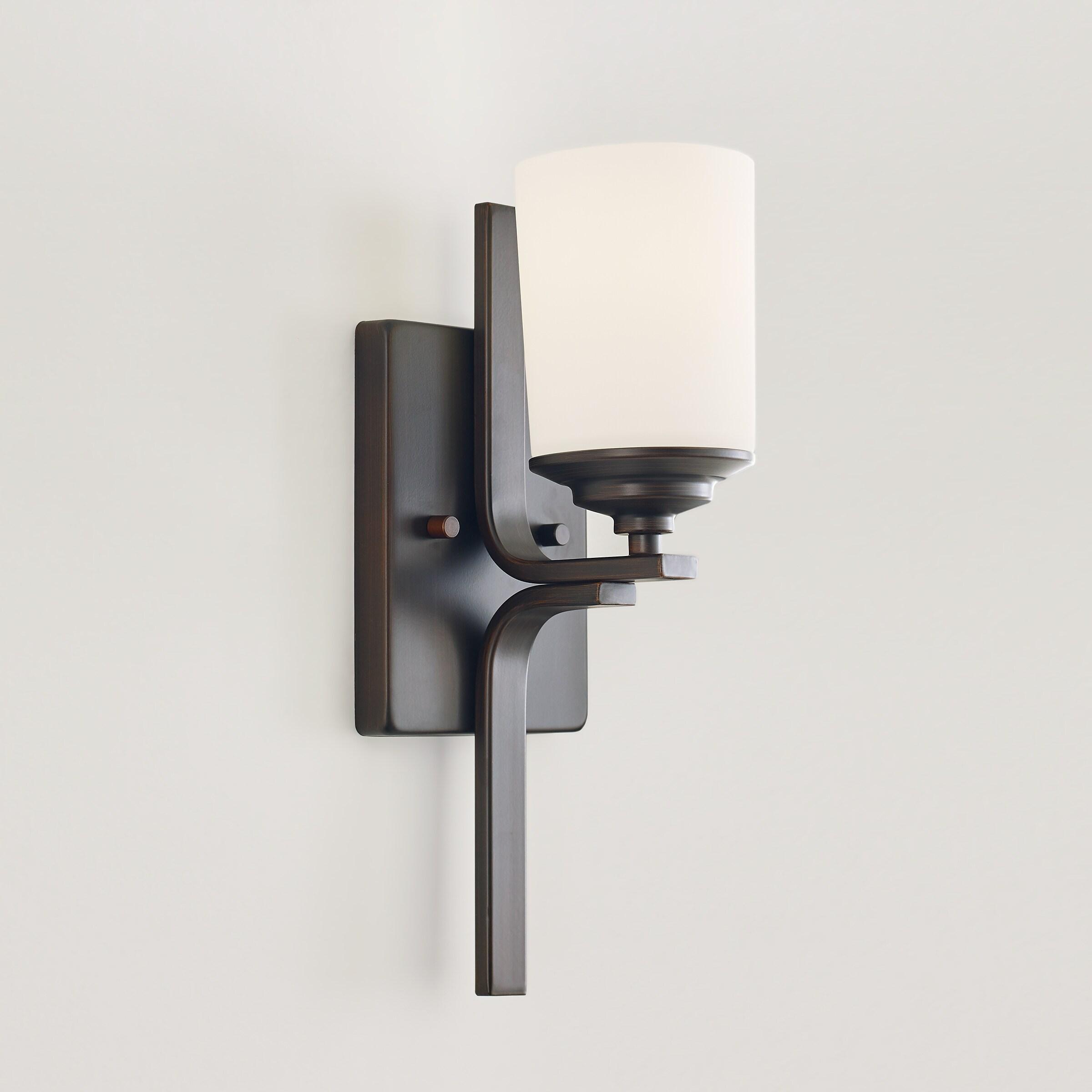 Kemal Traditional Bronze Round Wall Sconce, Energy Star 15in