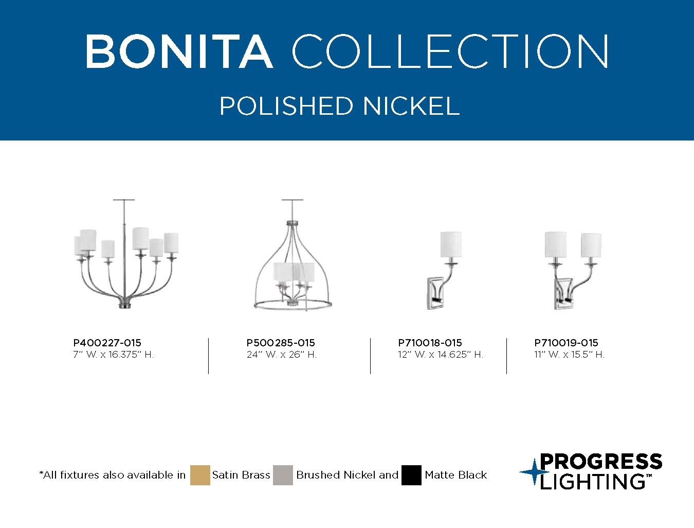 Progress Lighting - Six Light Foyer Chandelier - Chandeliers - Bonita -