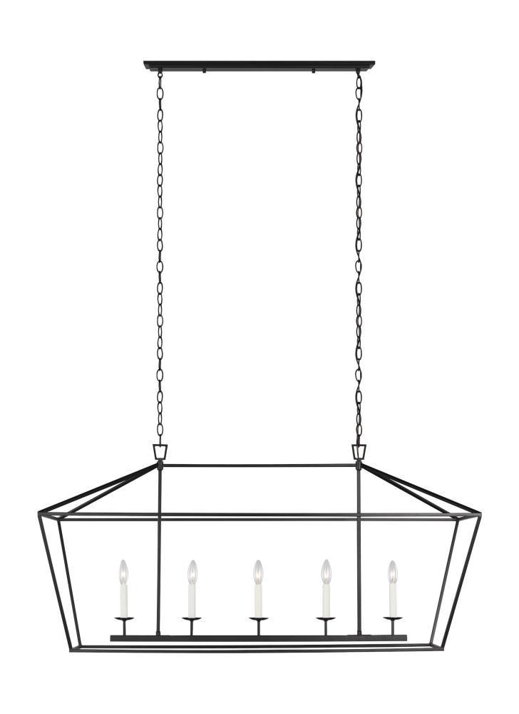 Gala Linear Chandelier - Black / 50"L