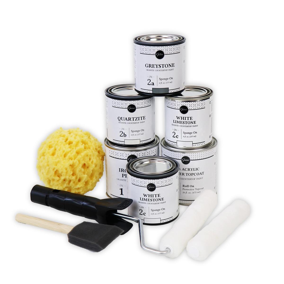 Giani Granite Countertop Paint Kit 2.0- 100% Acrylic (White Diamond)