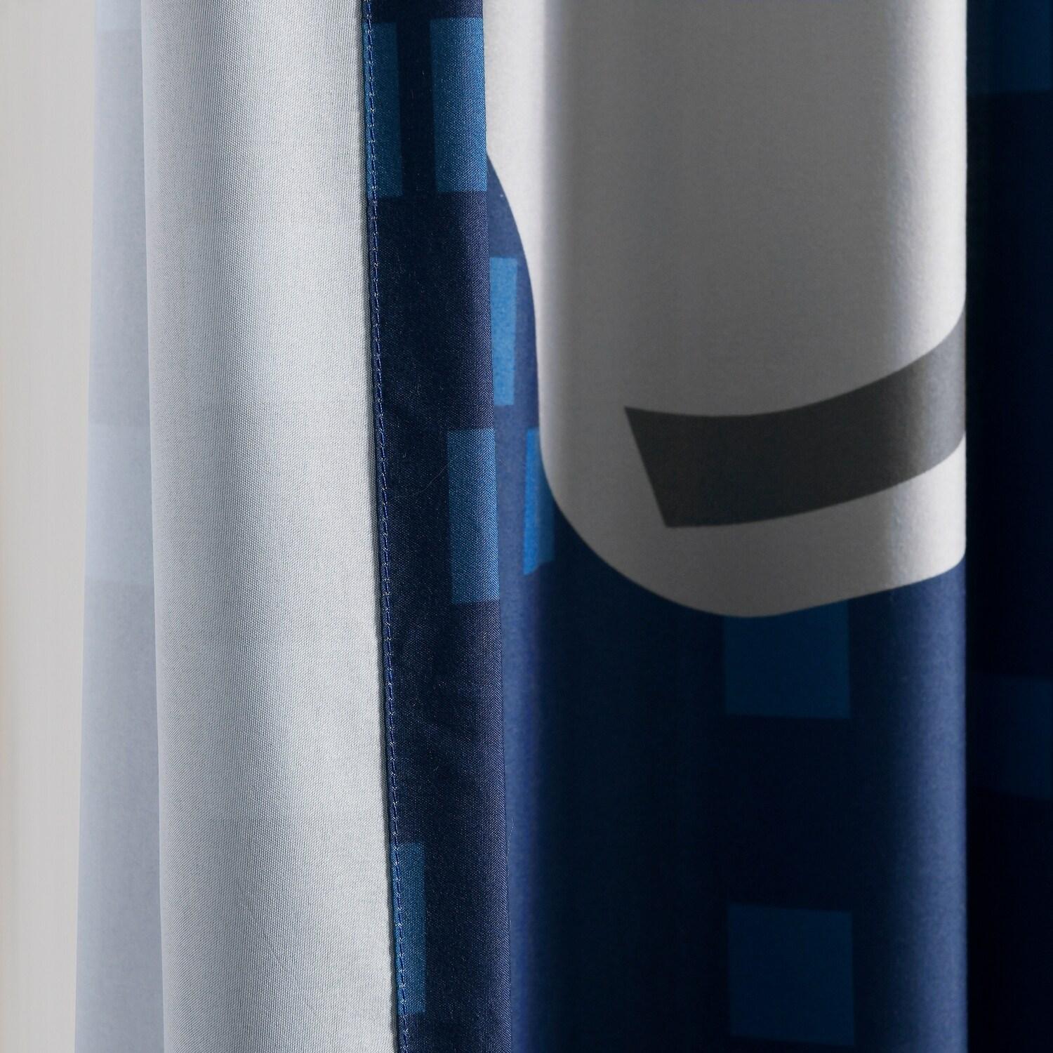 Lush Decor Video Games Window Curtain Panels Navy/Multi 52X84 Set (Set of 2)