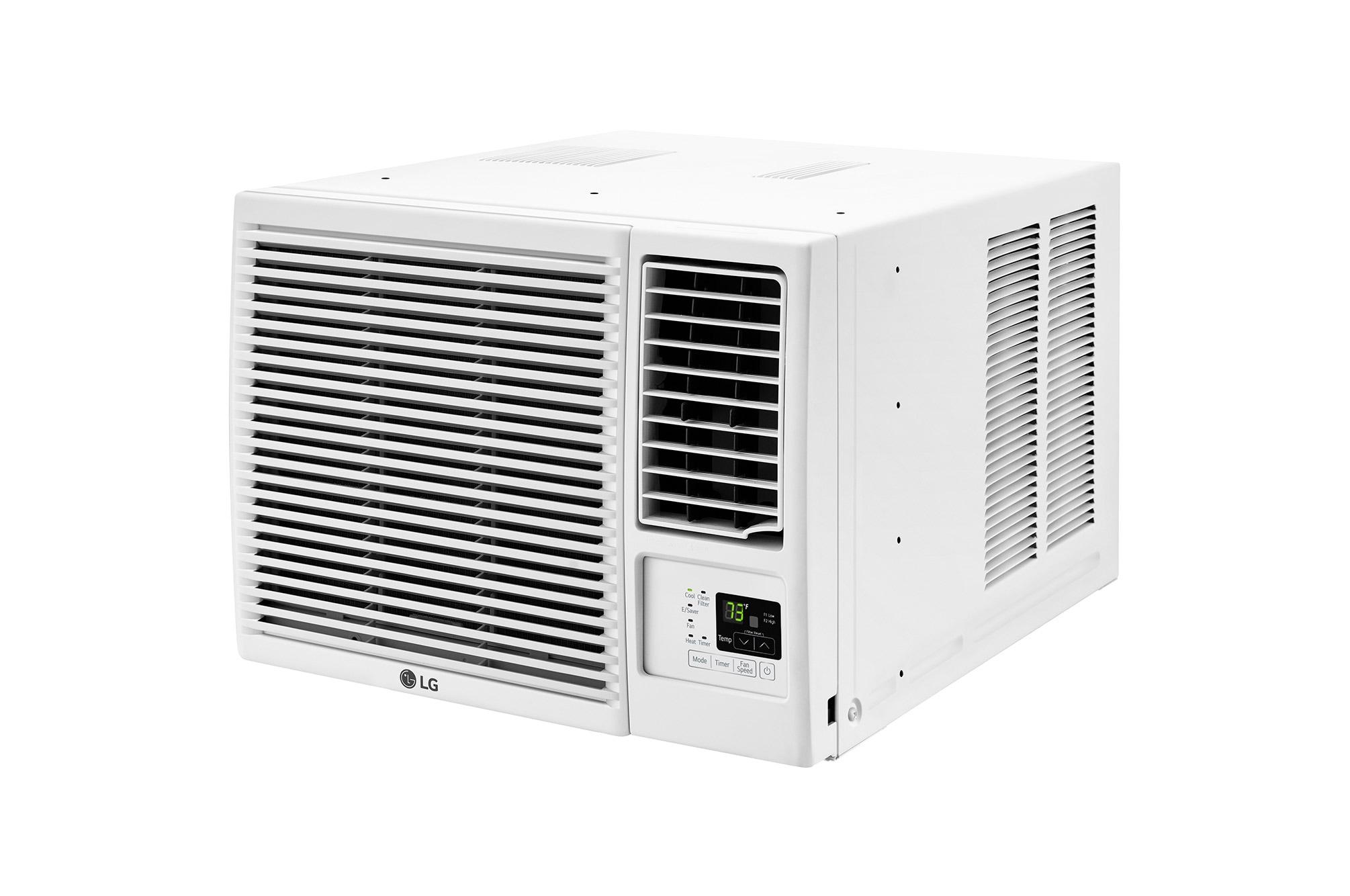 LG 18,000 BTU 230V Window-Mounted Air Conditioner with 12,000 BTU Supplemental Heat Function