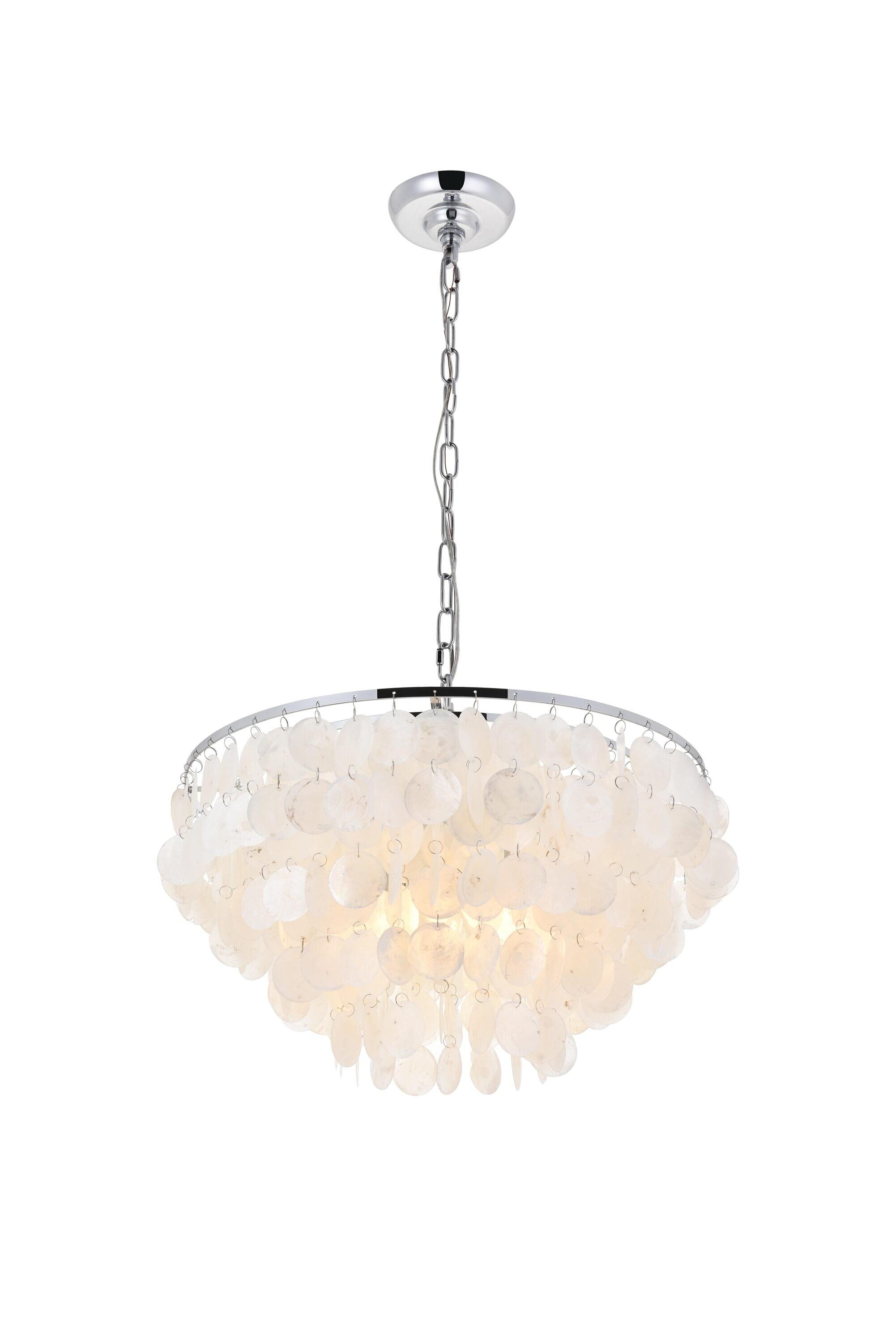 Elegant Lighting Selene 4 light Chrome Pendant
