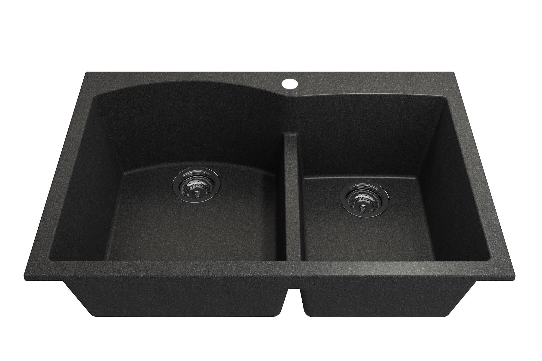 Campino 33'' L Double Bowl Granite Kitchen Sink