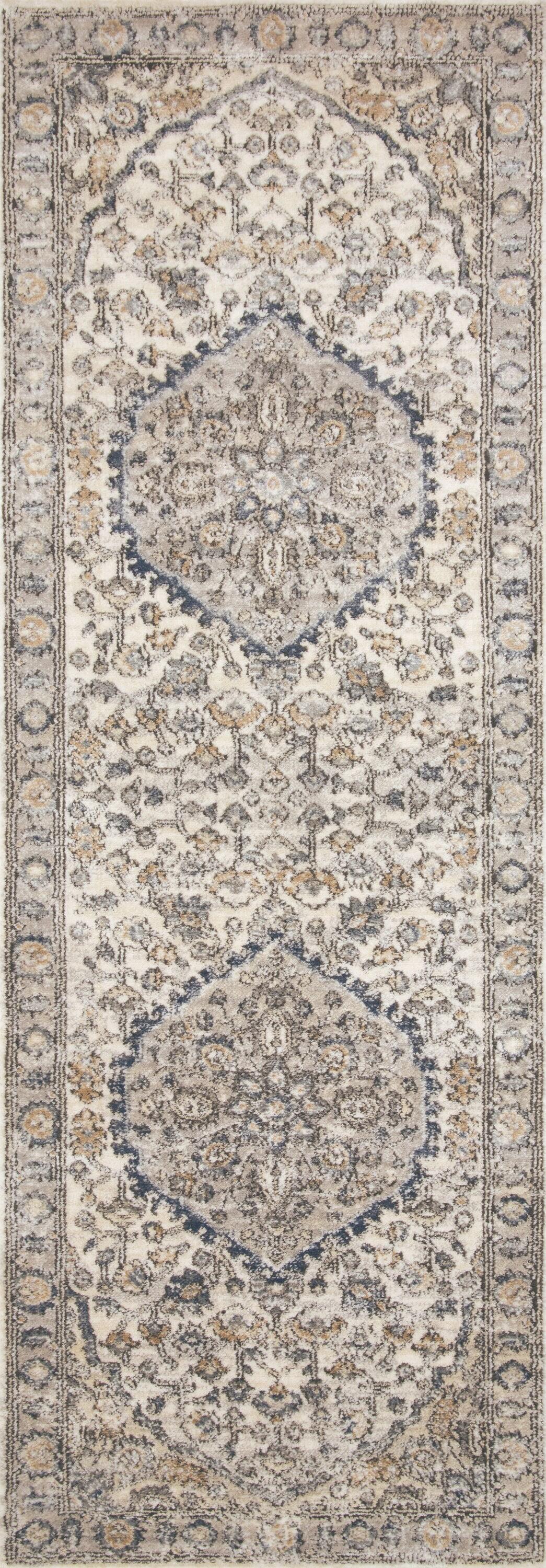 Loloi Teagan Natural / Lt. Grey 2'-8" x 10'-6" Runner Rug