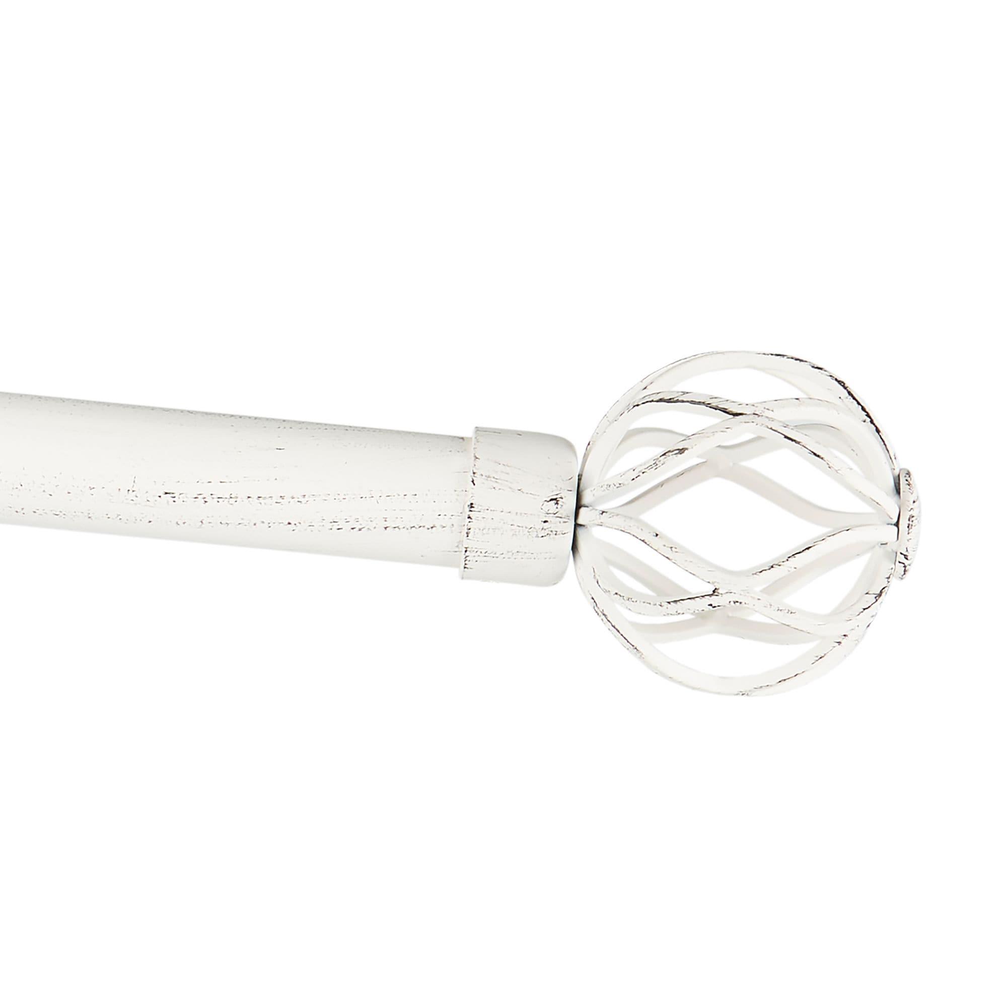 Red Barrel Studio® Exclusive Home Ogee 1" Curtain Rod and Coordinating Finial Set, Adjustable