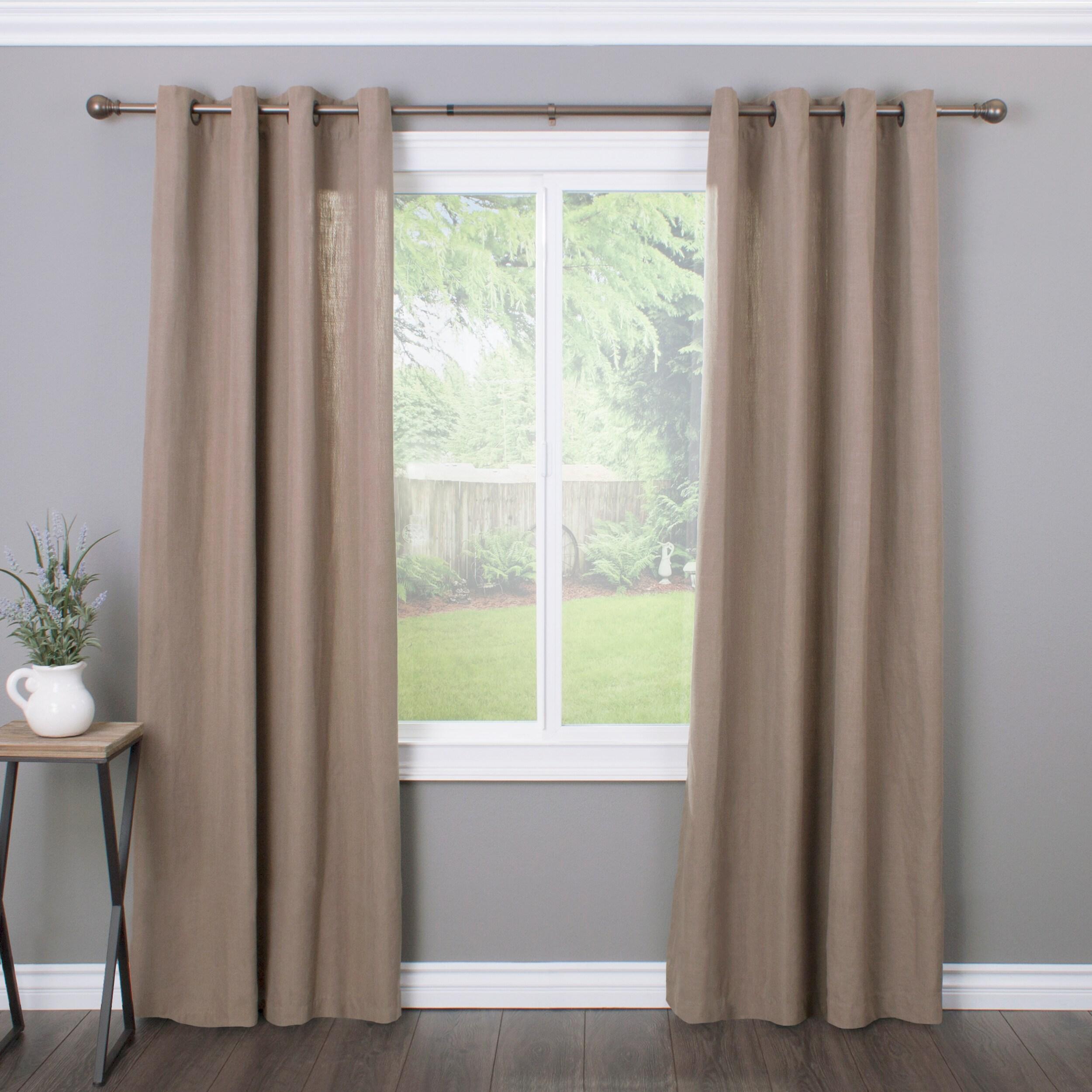 Decopolitan 1" Diameter Ball Telescoping Drapery Rod Set 36-72" Bronze
