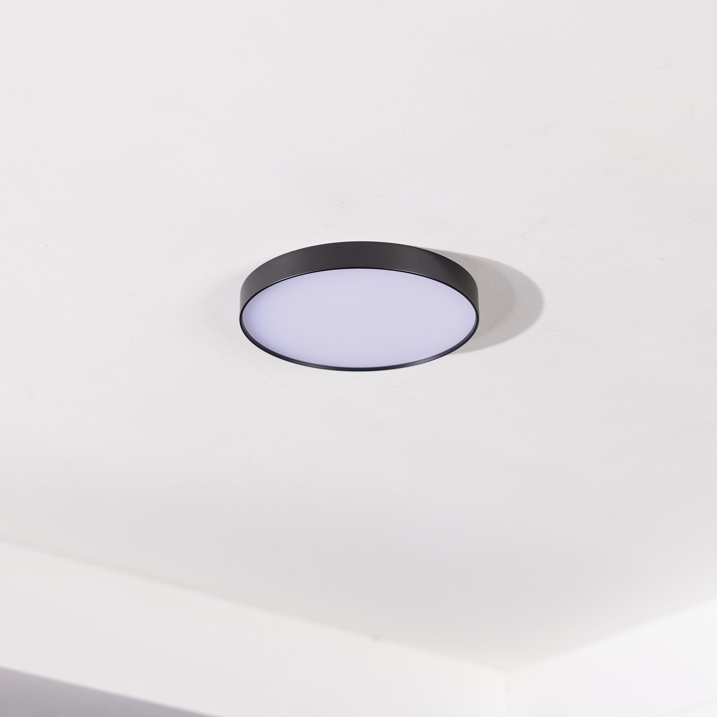 Maxim 57662Wt Trim 7" Wide Integrated Led Flush Mount Ceiling Fixture - Black