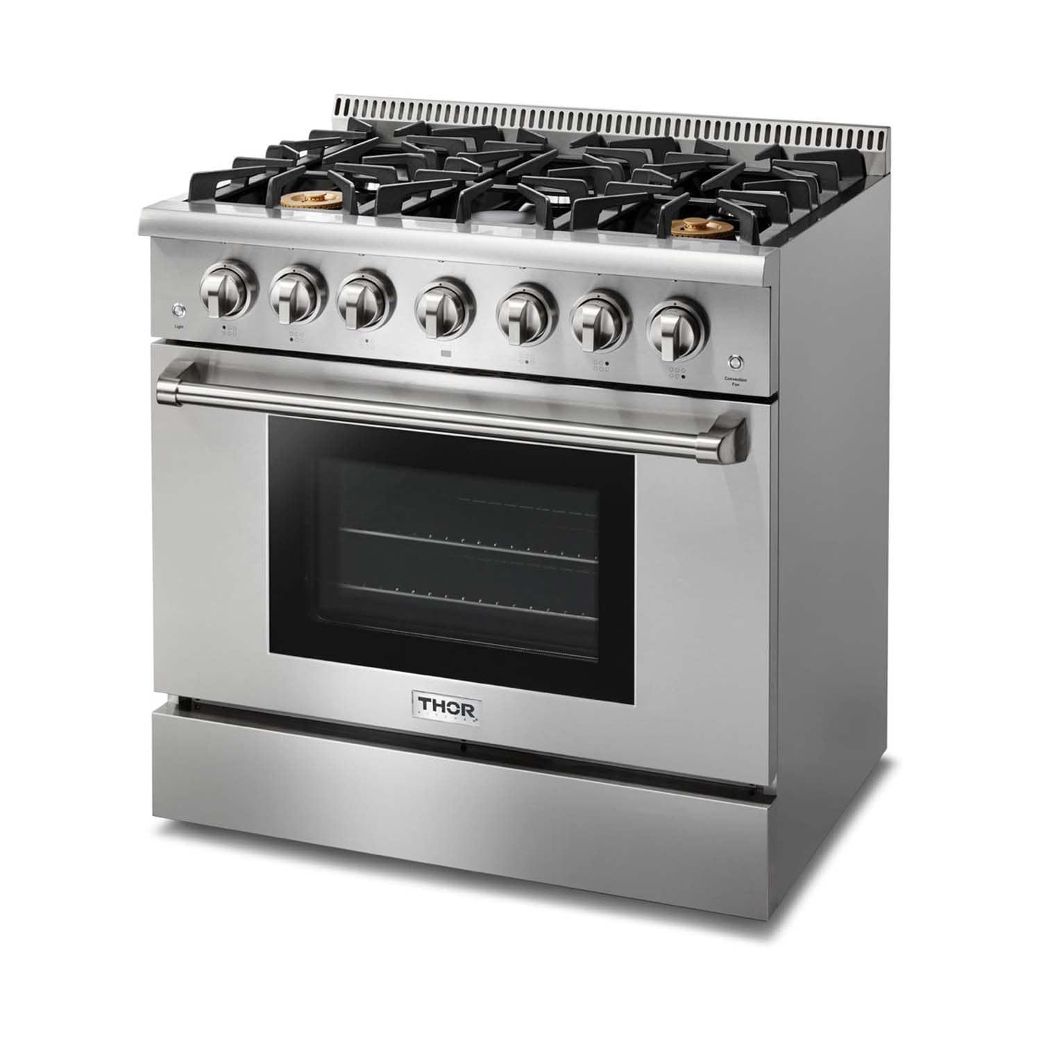 Thor Kitchen 36 Inch Professional Gas Range in Stainless Steel-HRG3618U