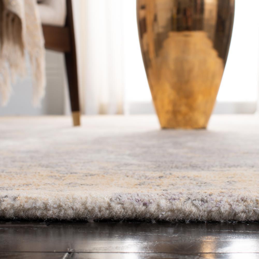 Restoration Vintage RVT111 Hand Tufted Indoor Area Rug - 6'x6' - Gold/Ivory - Safavieh
