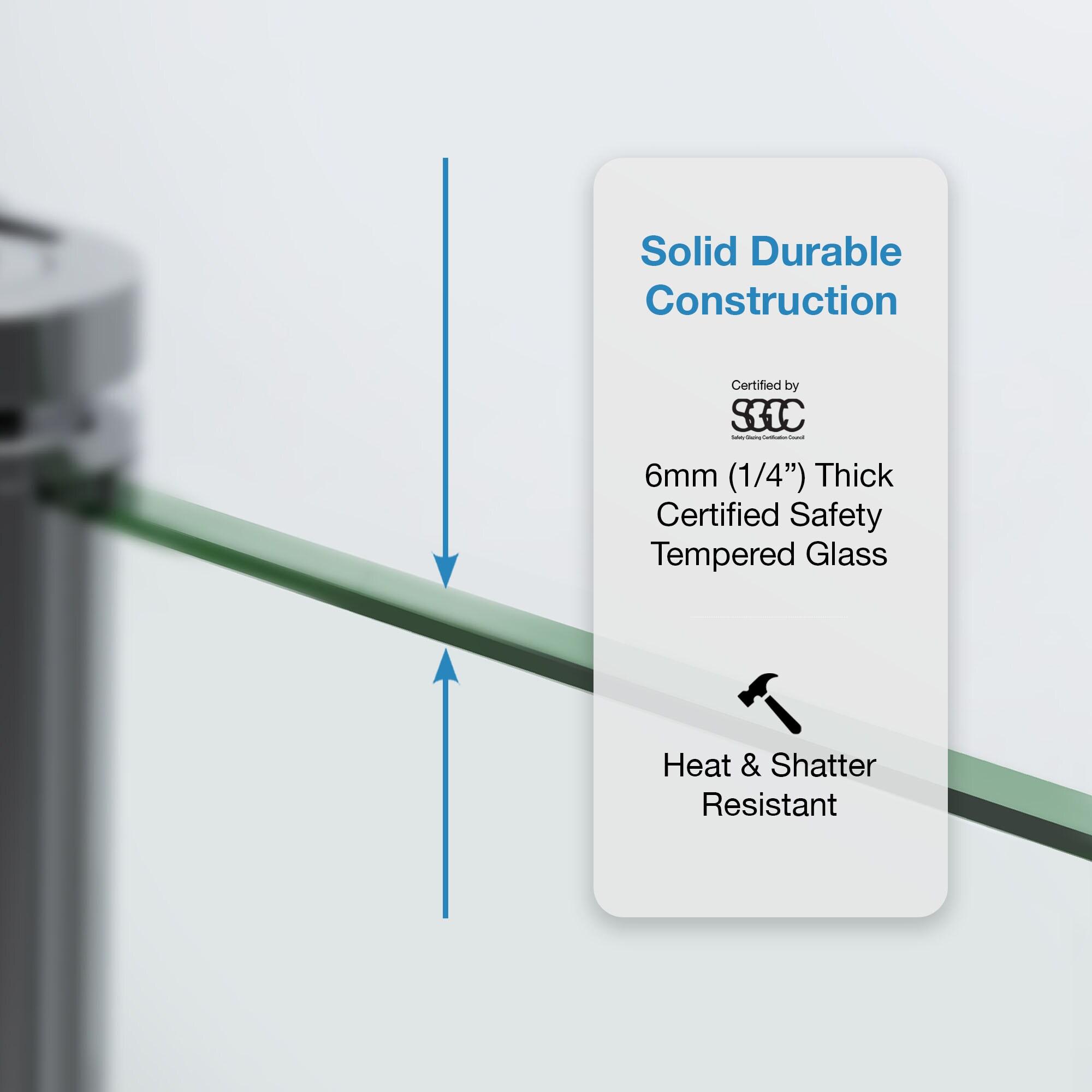 Ove Decors Breeze_36_without_walls OVE Decors Breeze Premium 40 in. Round Shower Kit w/ Clear, Base in Chrome Finish