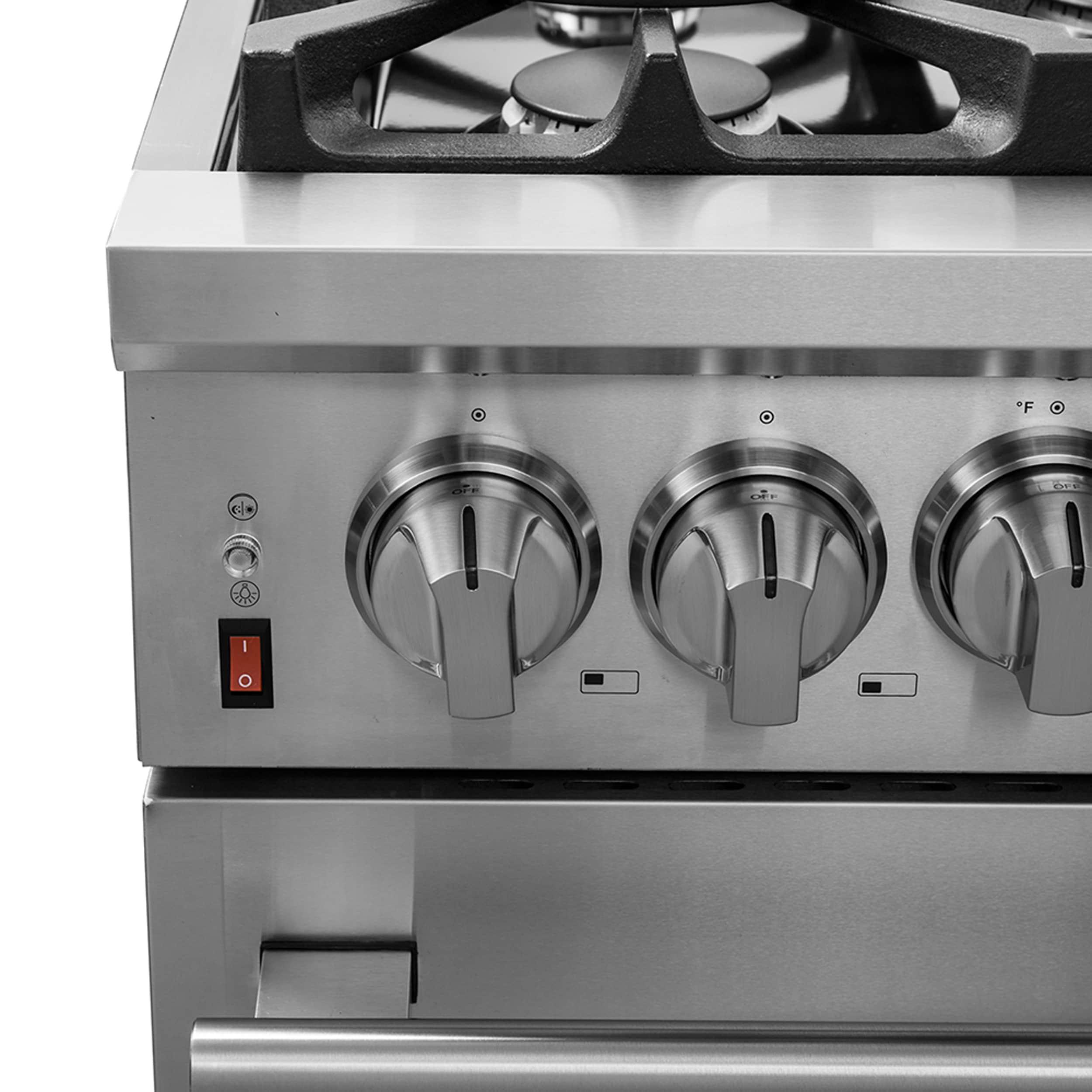 Massimo 36-inch Dual Fuel Range, 6 Burners, 5.36 cu.ft. True Convection Oven, Air Fryer & Griddle