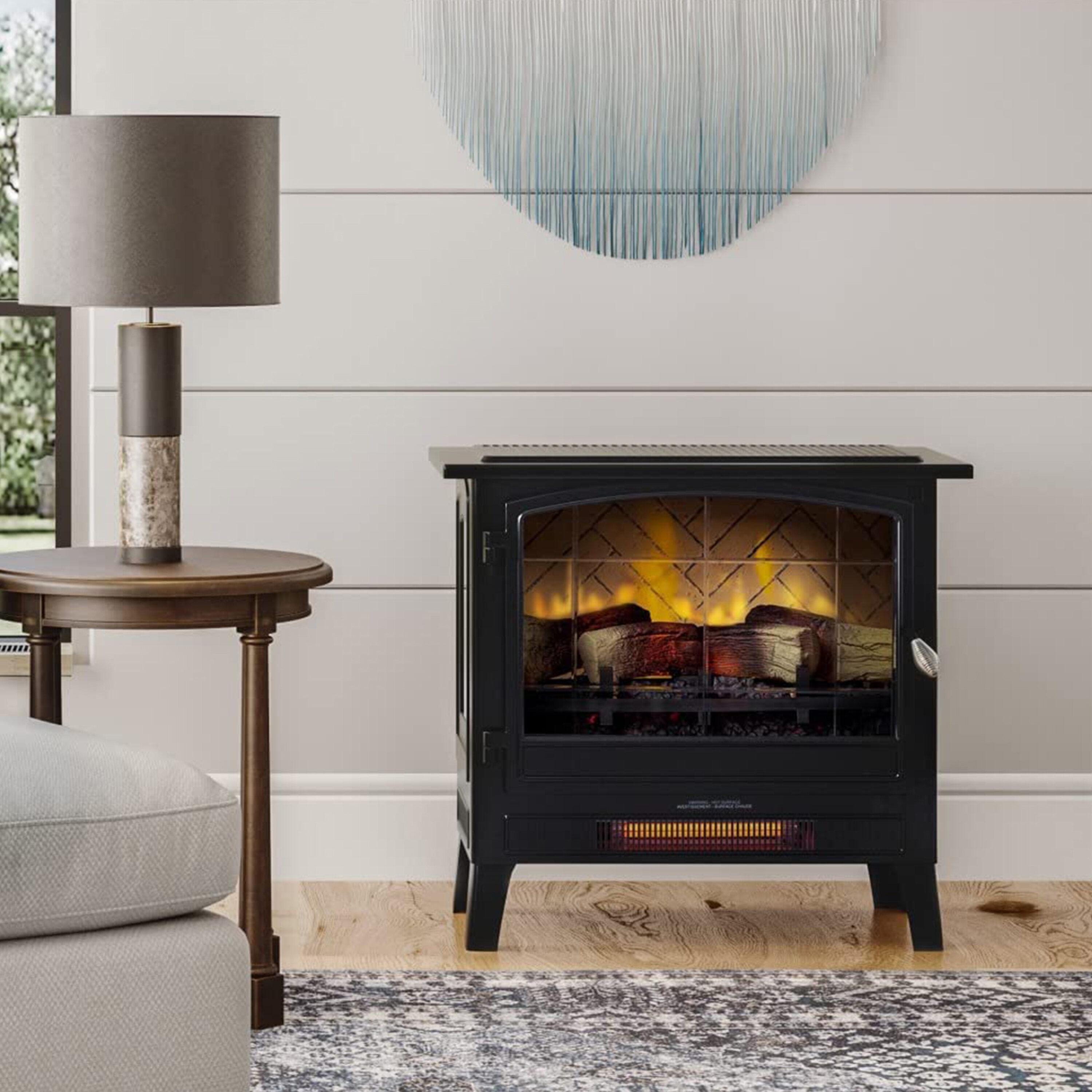 Country Living Smart Infrared Electric Fireplace Stove Heater, Alexa and Google Home Compatible