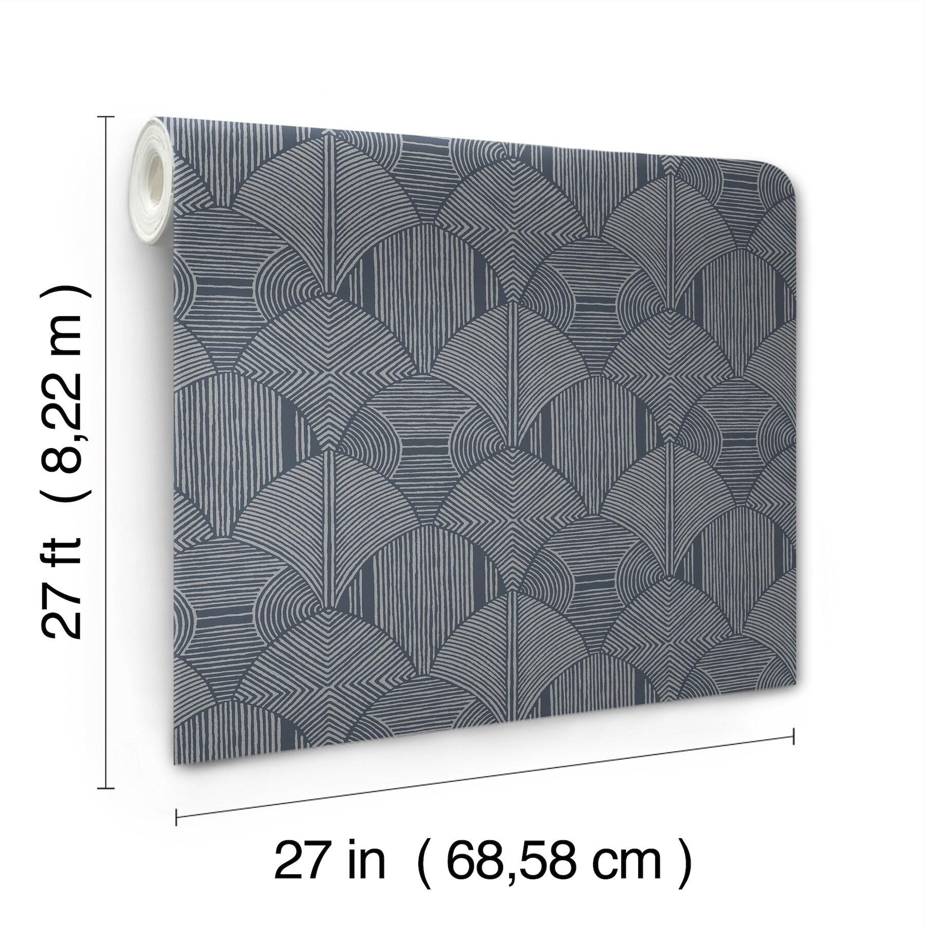 A-Street Prints Meyberg Silver Geometric Wallpaper | Perigold