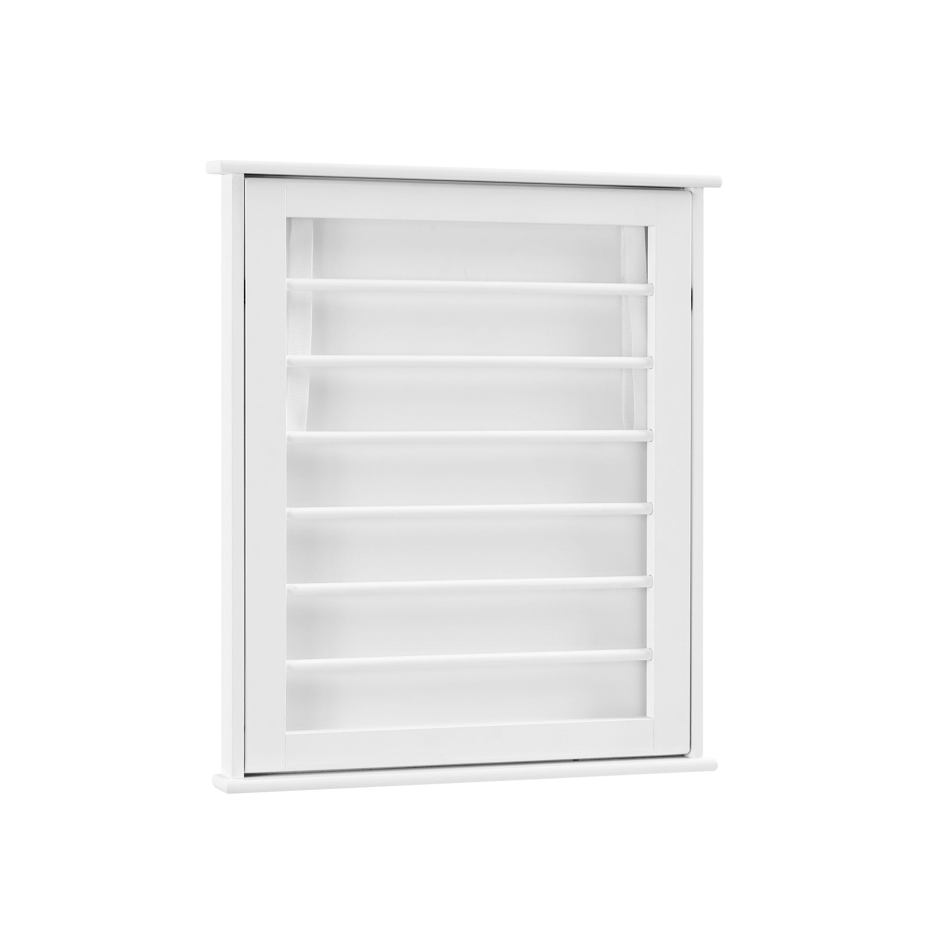 6 Slotted Folding Wall Mounted Laundry Drying Rack White - Danya B.