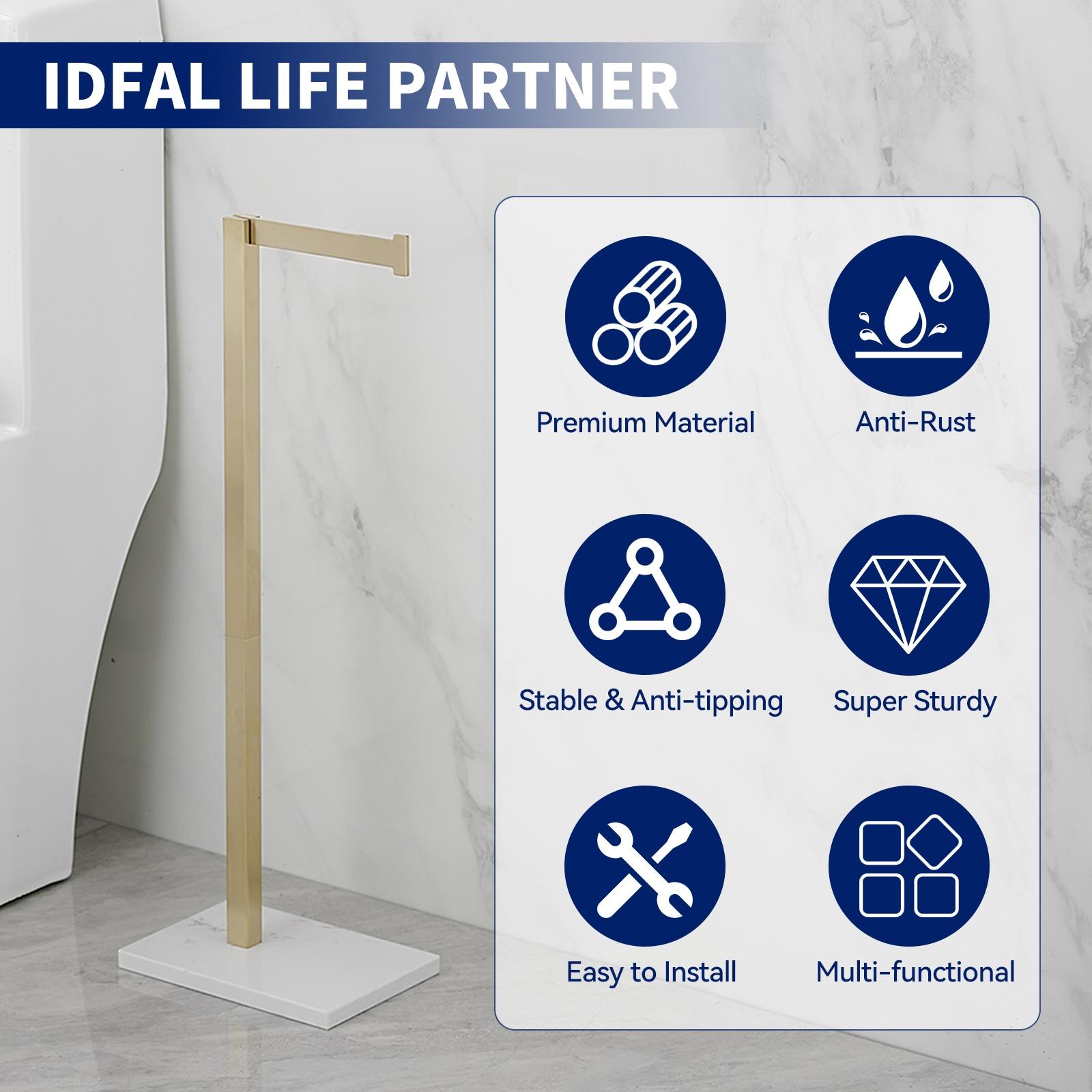 Free Standing Toilet Paper Holder with Weighted Base