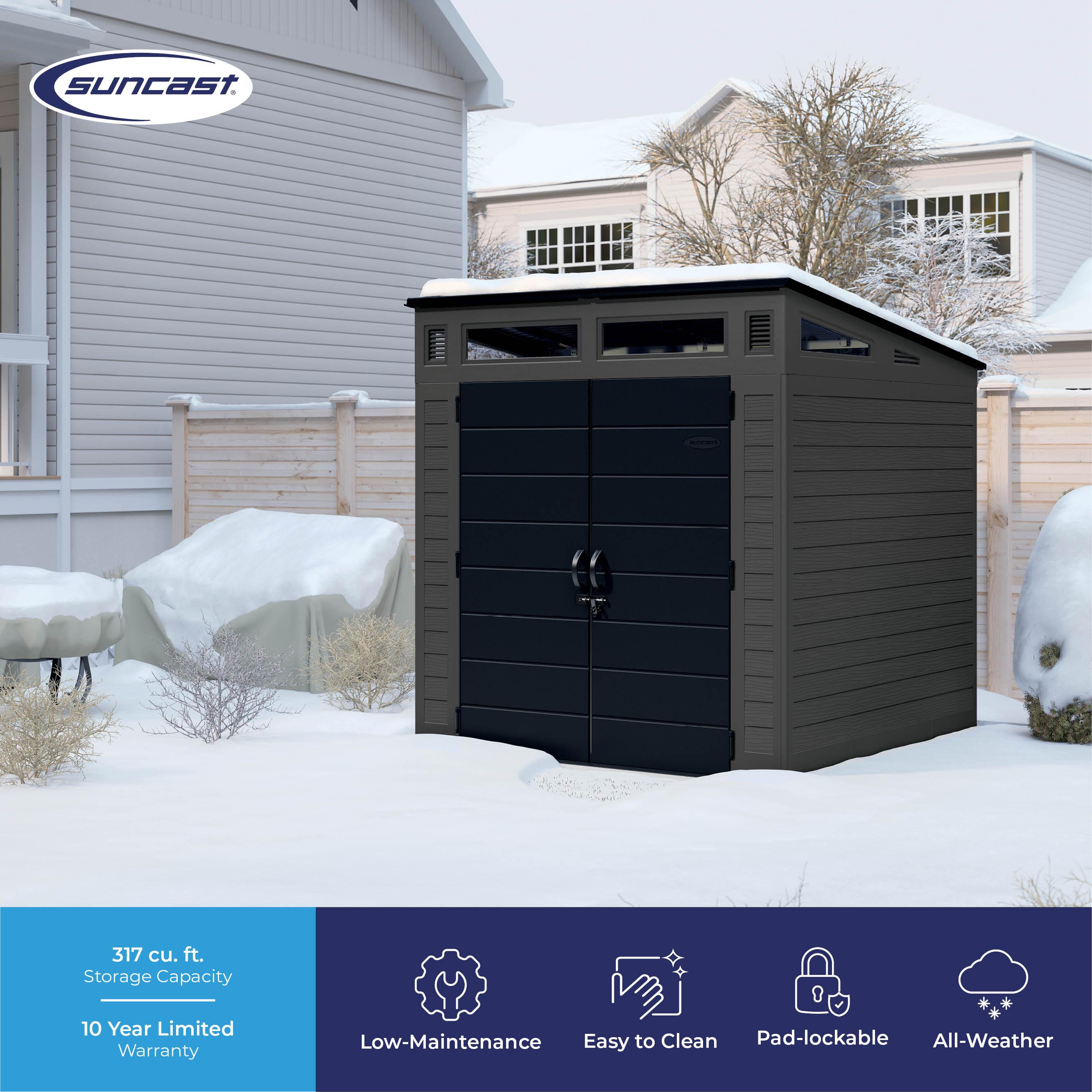 Suncast Suncast Modernist 7 ft. W x 7 ft. D Resin Storage Shed