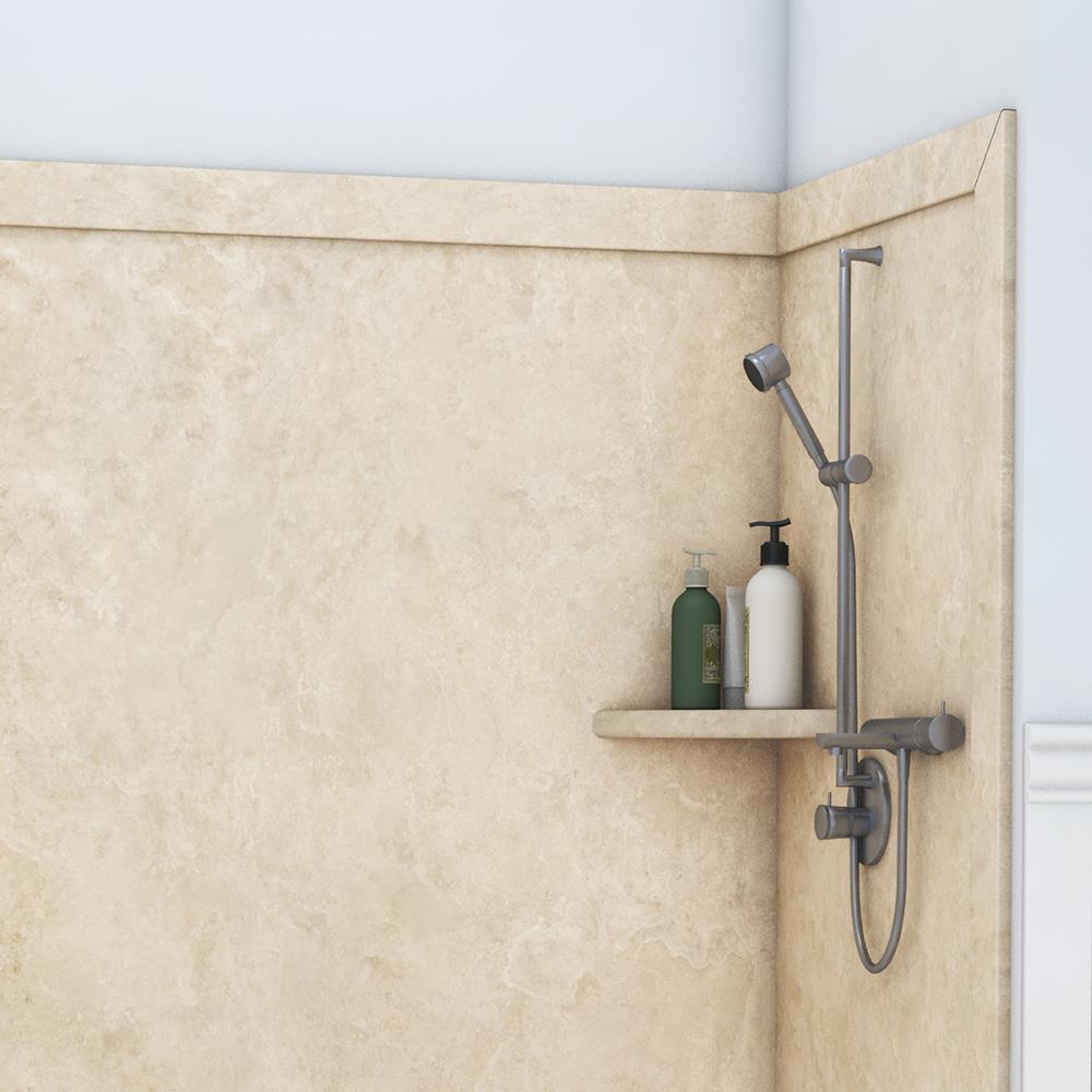FlexStone Elite 60"W x 32"D x 60"H Alcove Bathtub Surround