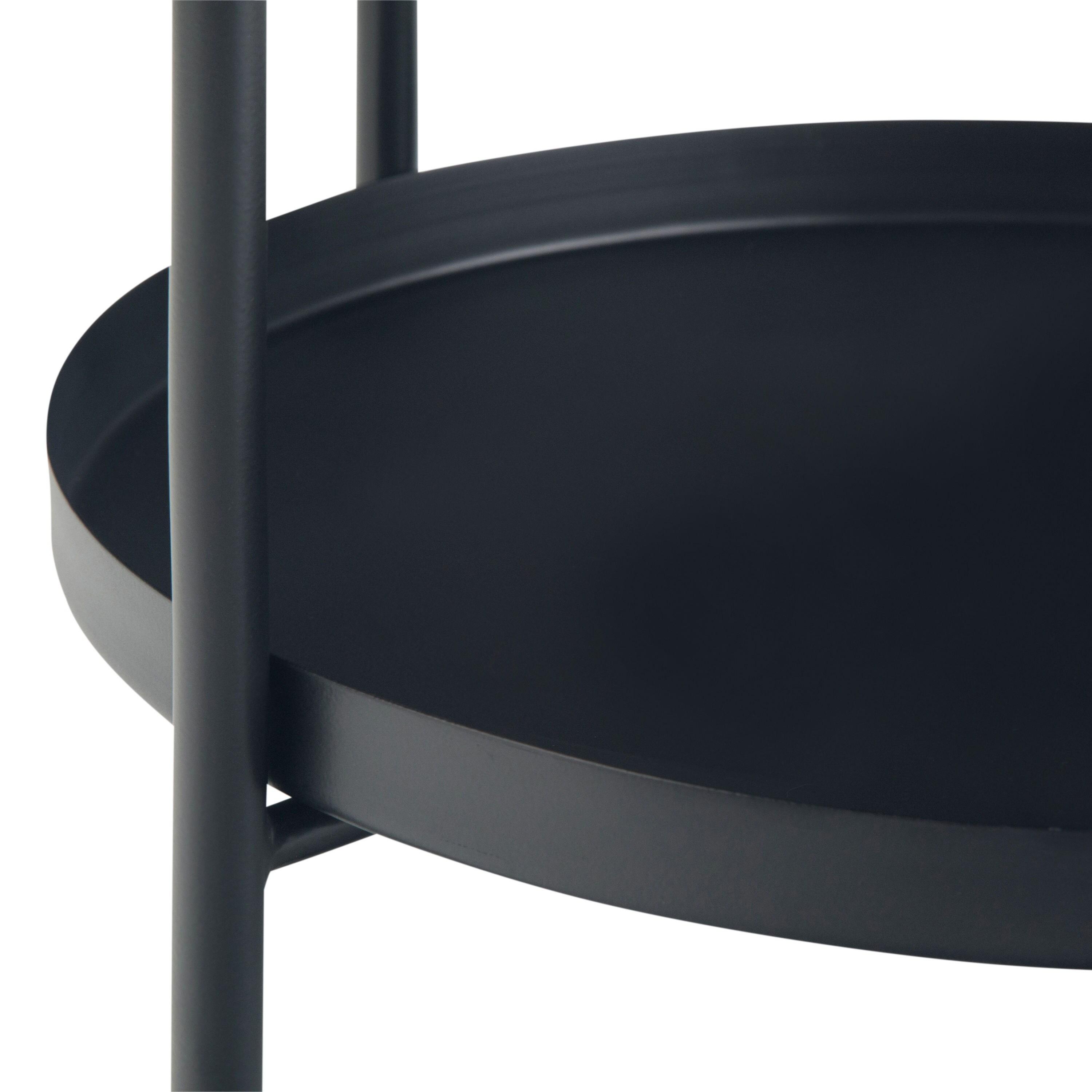 Simpli Home Monet Industrial 17 " Metal Metal End Table in Black