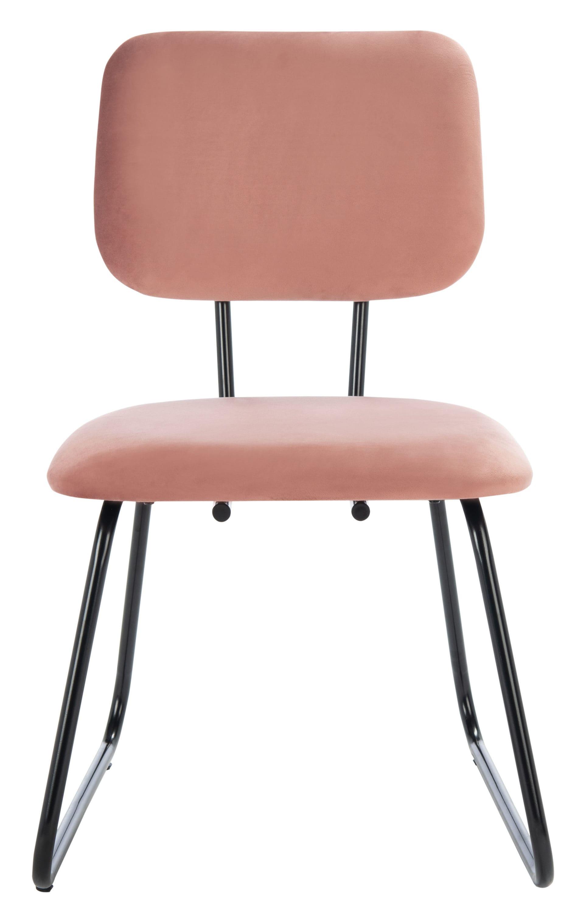 Chavelle Side Chair - ACH6205 - Set of 2 - Dusty Rose/Black - Safavieh