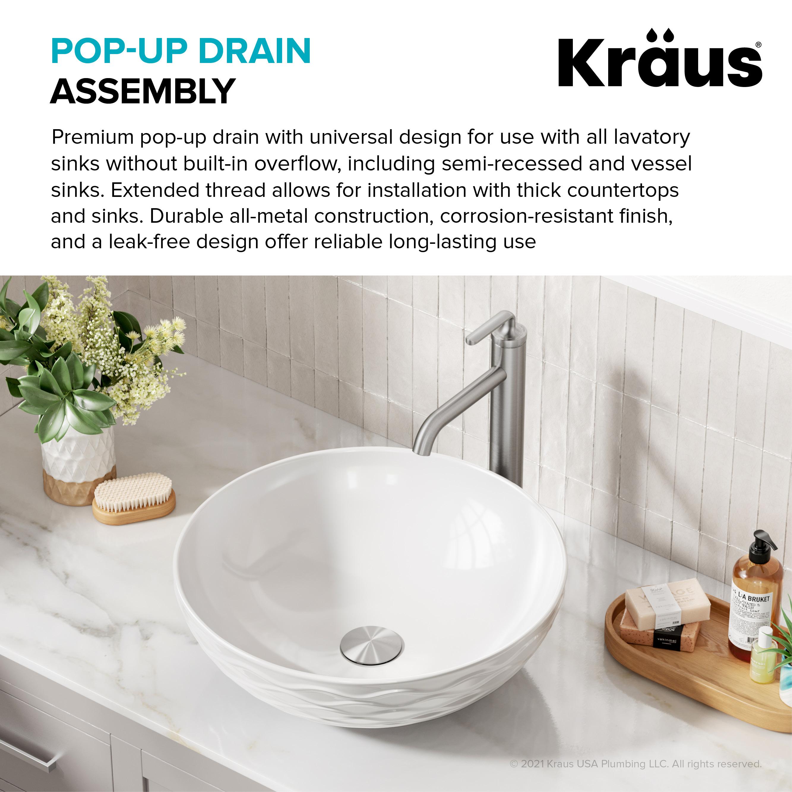 Exquisite 1.75" Pop-Up Bathroom Sink Drain