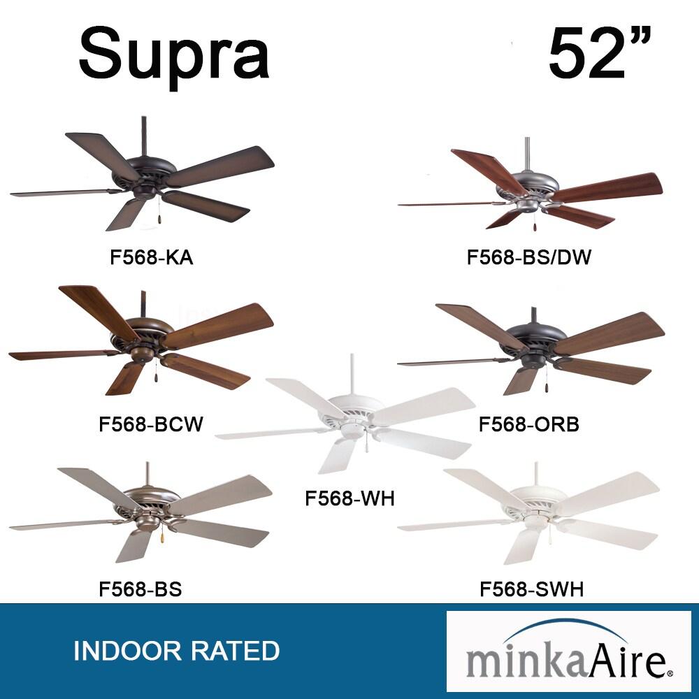 52" Supra 5 - Blade Standard Ceiling Fan with Pull Chain