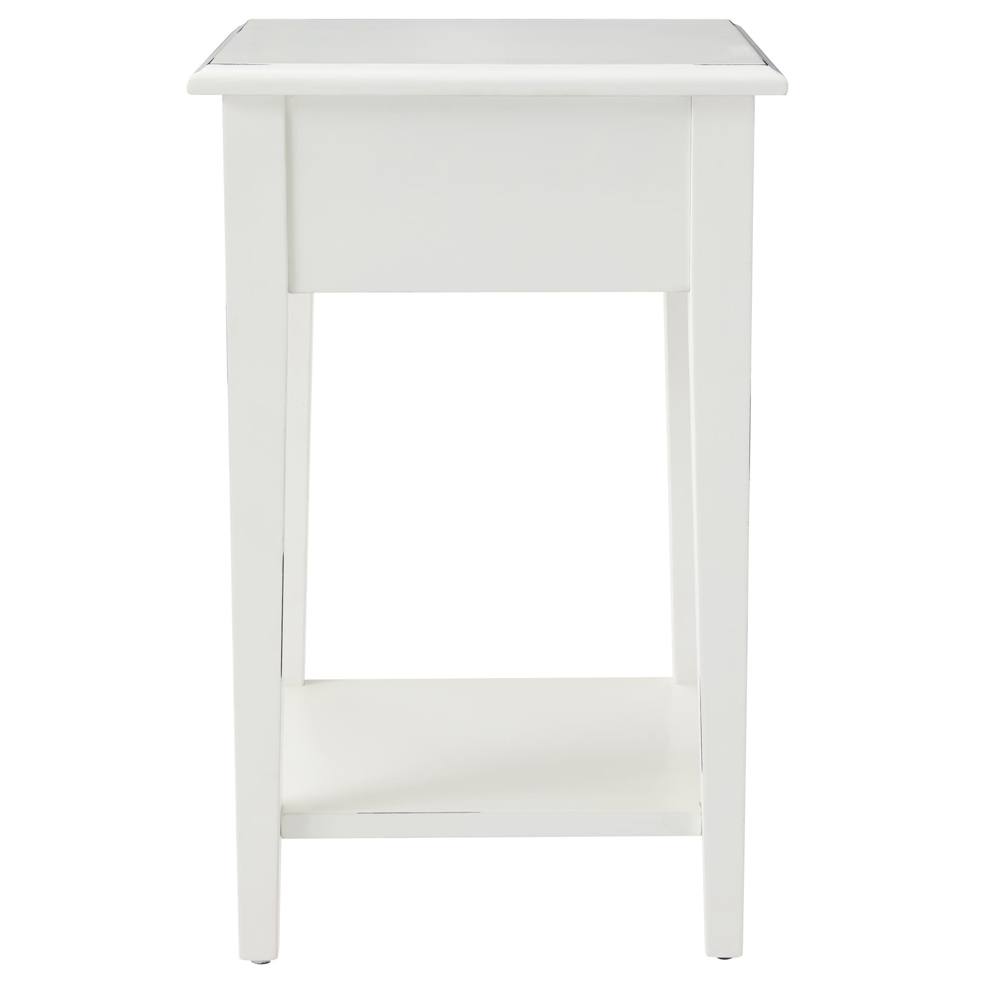 Leick Home Haven Ridge Square End Table in Farmhouse White