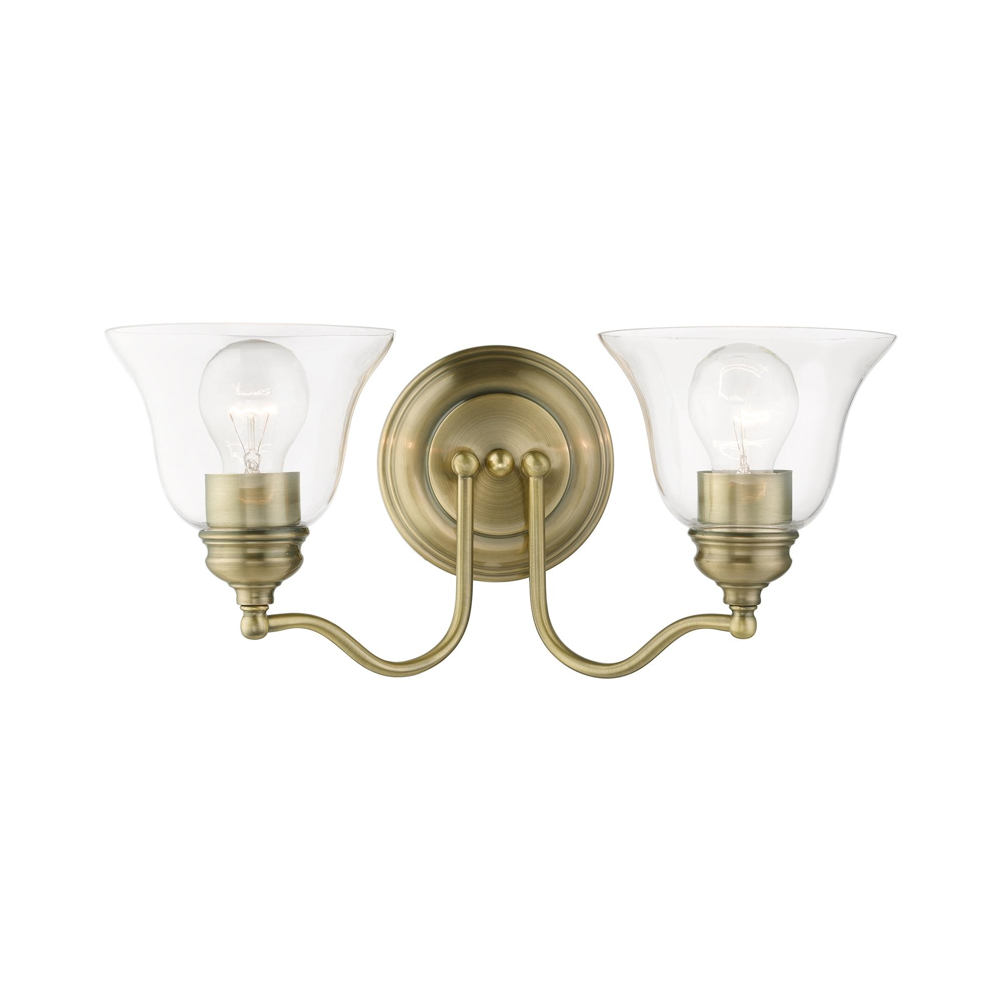 Livex Lighting Moreland 2 - Light Vanity in  Antique Brass