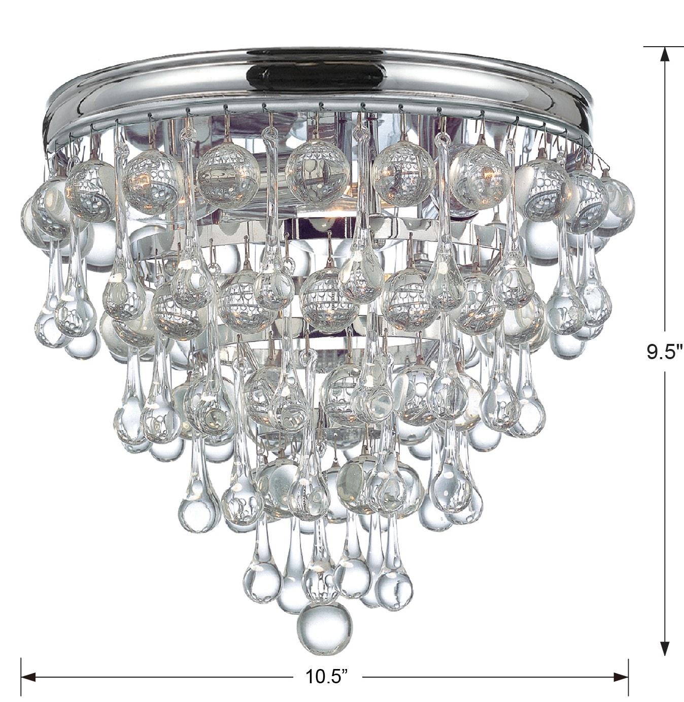 Crystorama Lighting Calypso 3 - Light Flush Mount in  Polished Chrome