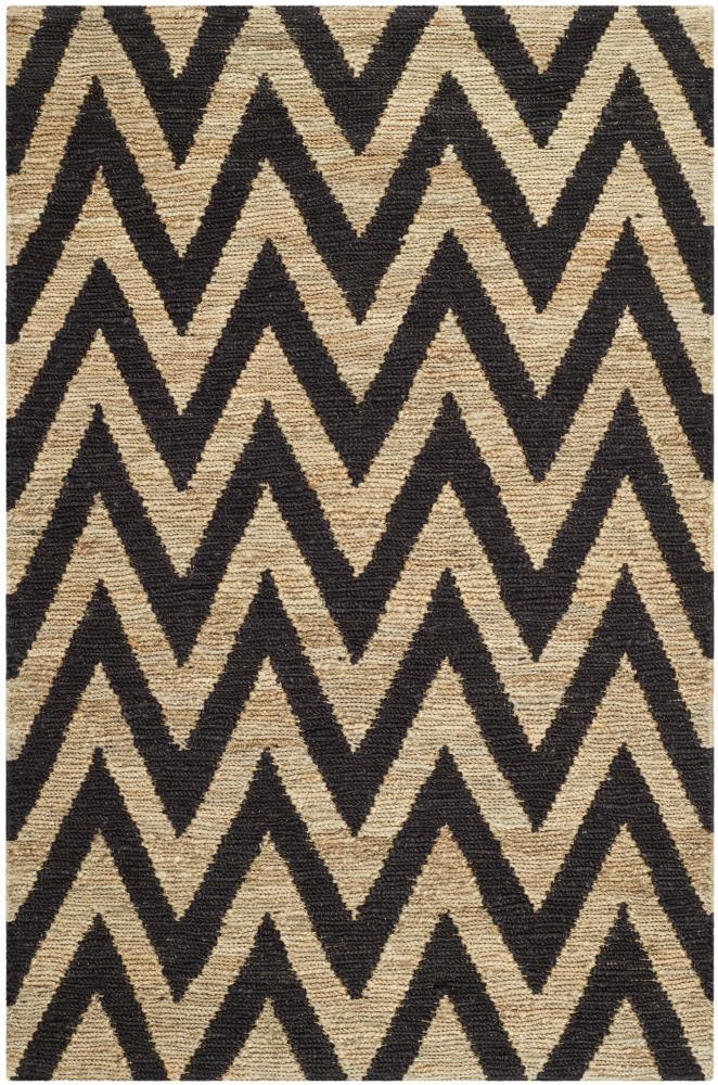 Organica ORG515 Hand Knotted Indoor Area Rug - Black/Natural - 4'x6' - Safavieh.