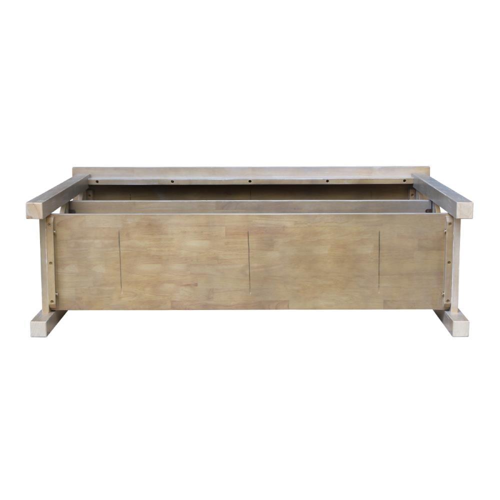 Hampton Console Table Washed Gray/Taupe - International Concepts: Solid Wood, Entryway, Foyer, Sofa Table