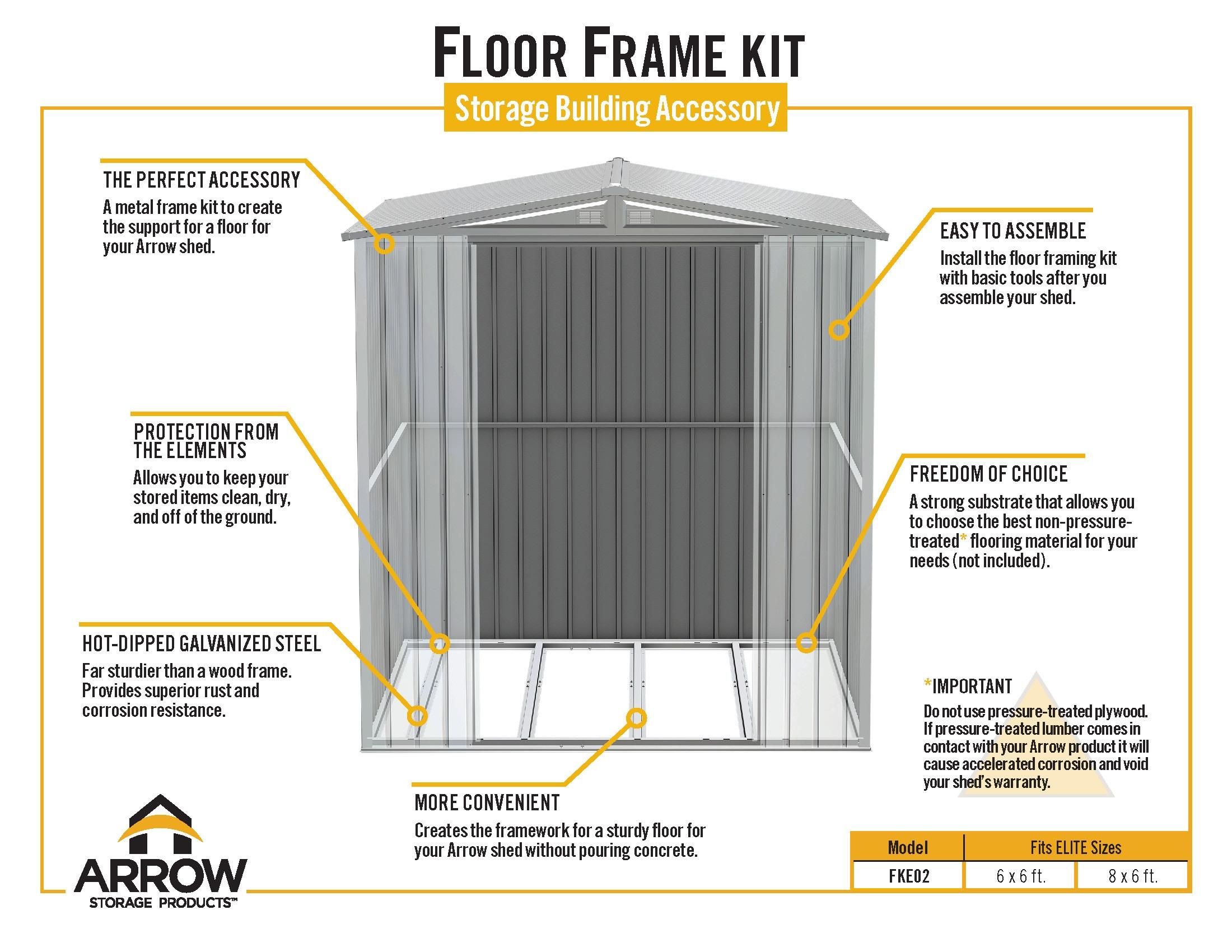 Arrow Arrow Rust Resistant Steel Flooring Kit