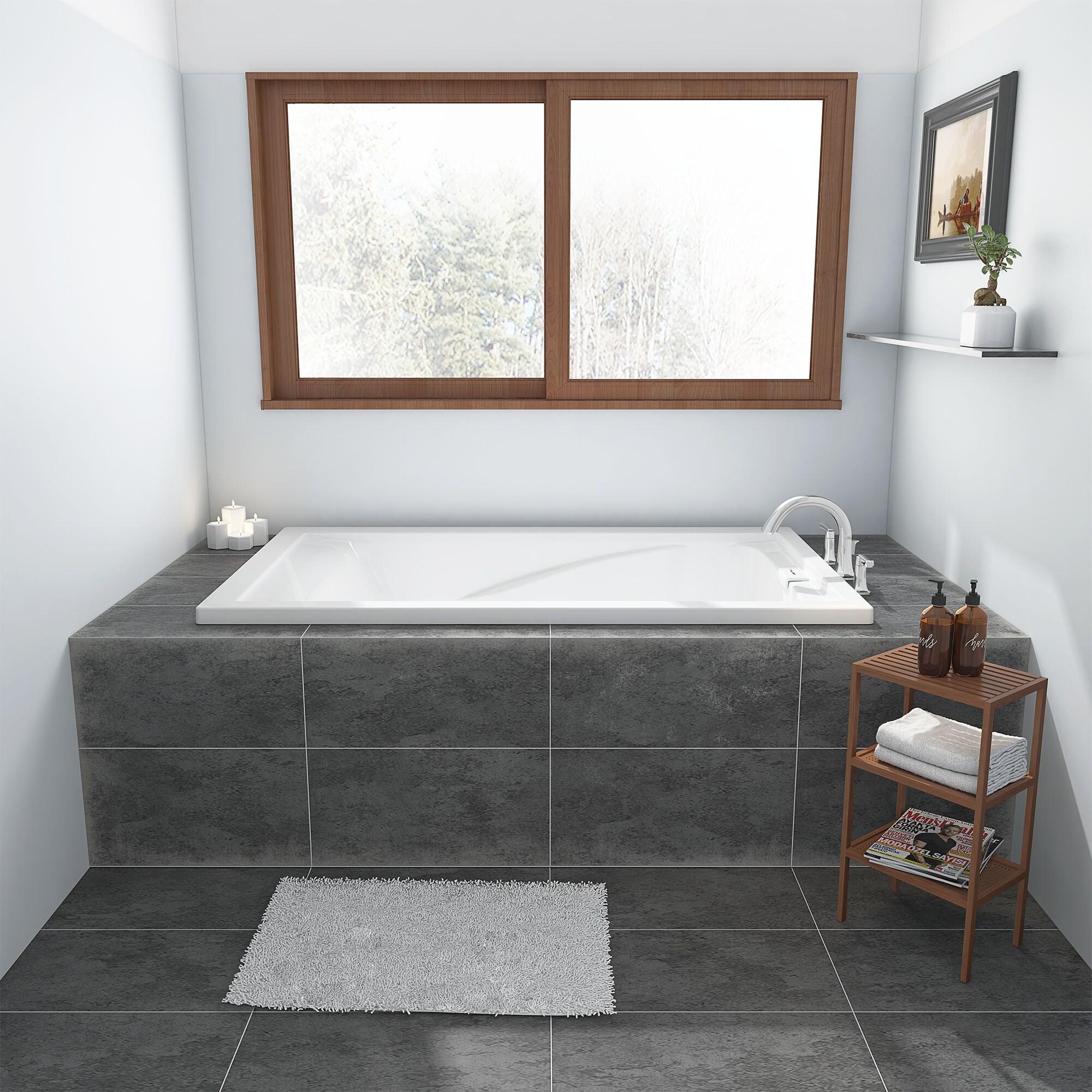 Evolution 60'' x 32'' Drop-In Soaking Fiberglass Bathtub