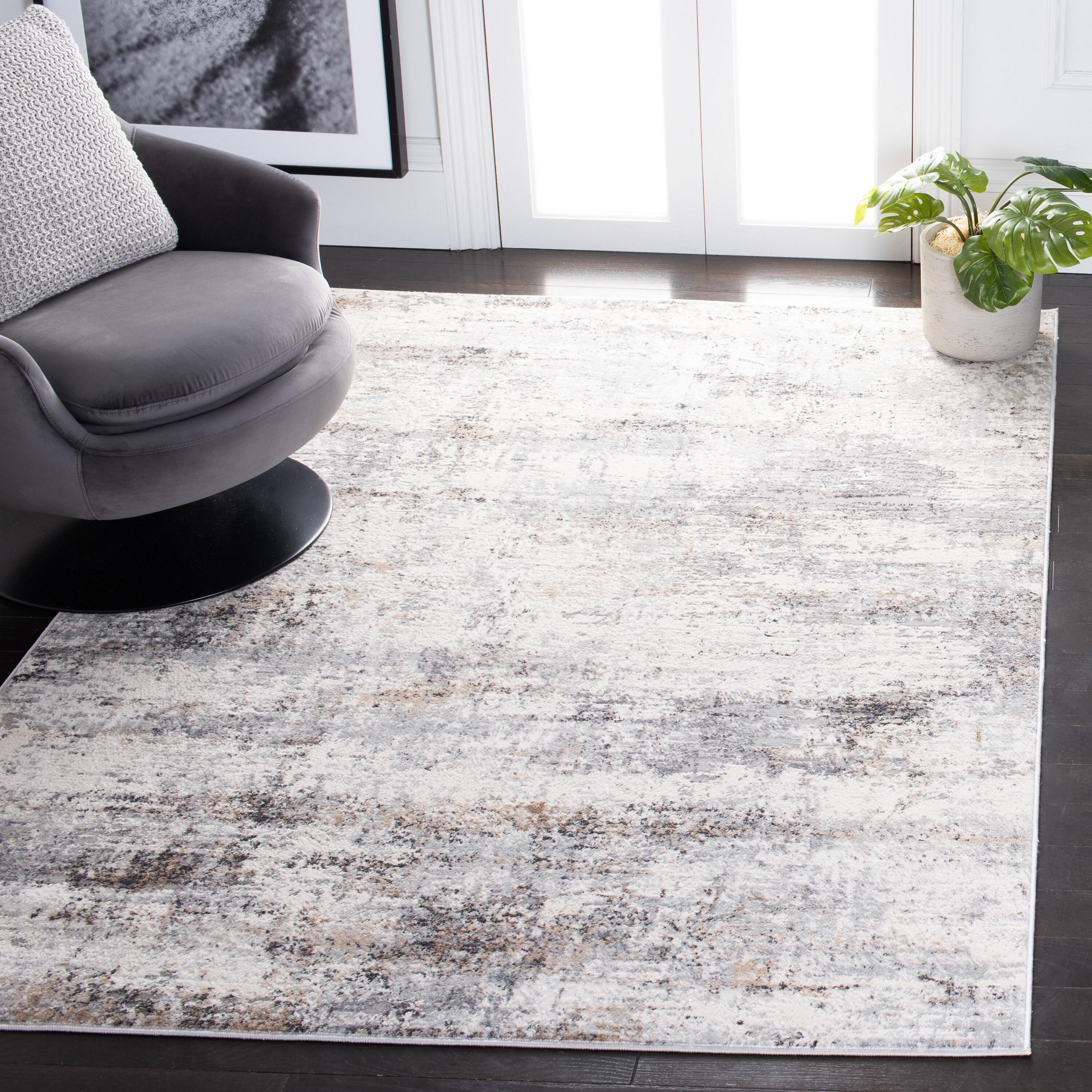 Amelia ALA463 Power Loomed Area Rug - Grey/Gold - 4'5"x6'5" - Safavieh.