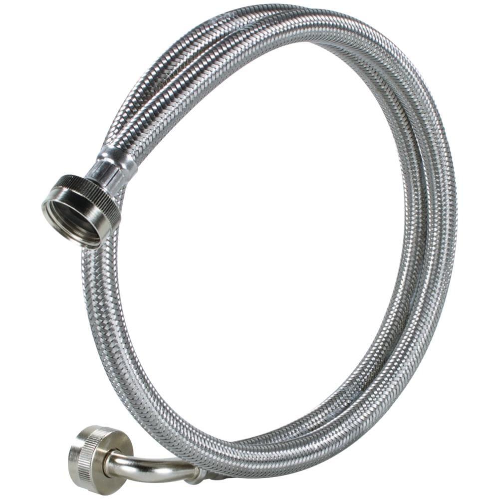 CERTIFIED APPLIANCE WM60SSL2PK Braided Stainless Steel Washing Machine Hoses with Elbow, 2 pk (5ft)