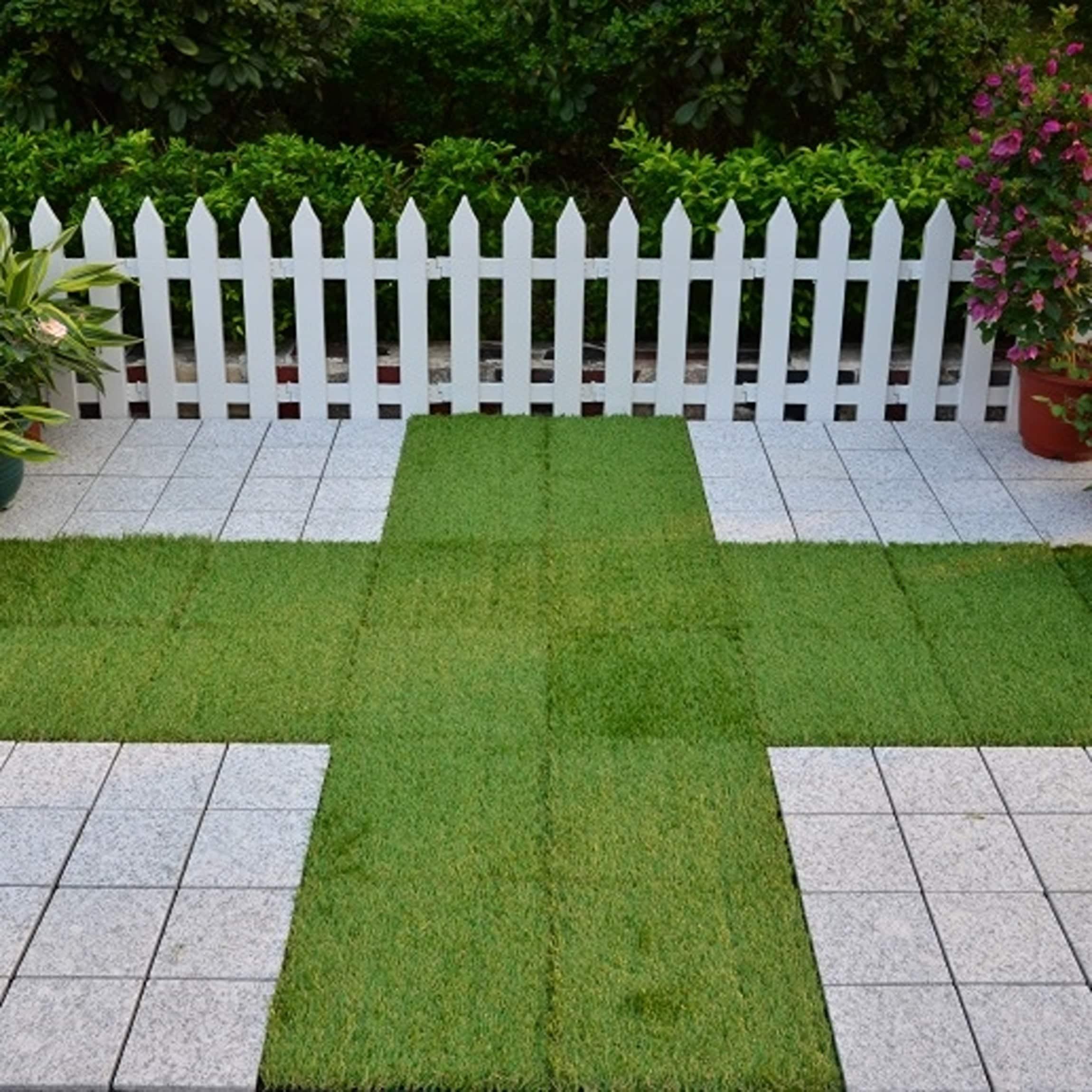 12" x 12" Plastic Interlocking Deck Tile in Green