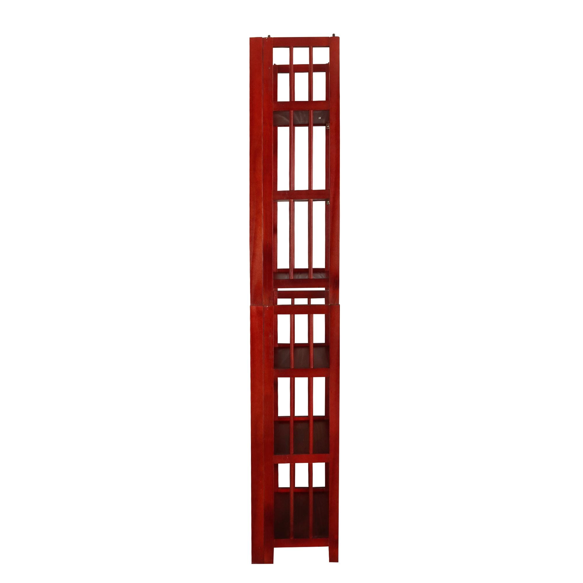 Casual Home 3 Shelf 14 Inch Folding Office Furniture Wood Bookcase, Mahogany