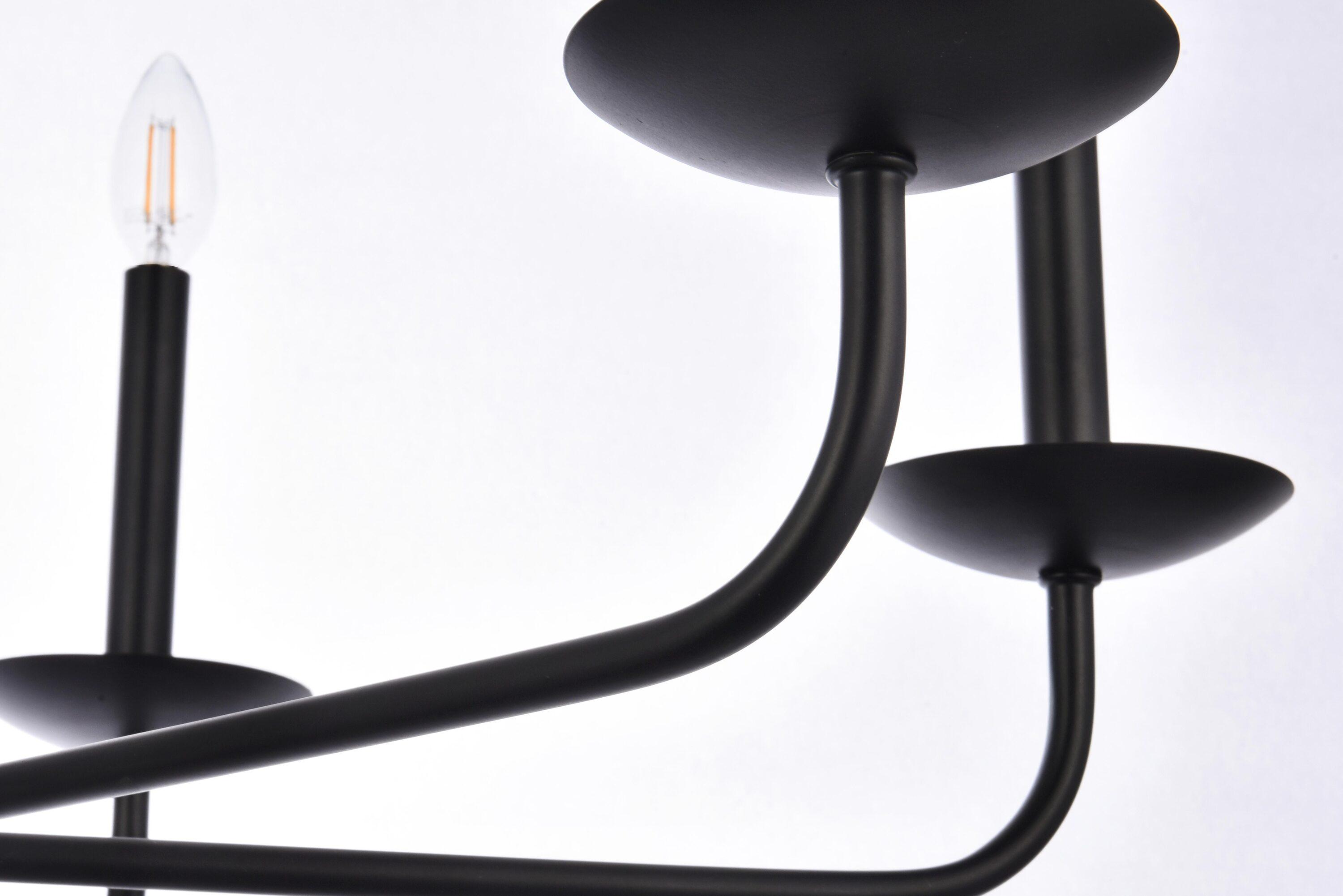 Elegant Lighting Cohen 36 inch pendant in black
