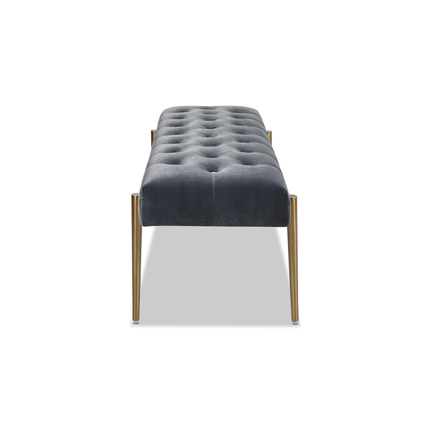 Velvet Upholstered Bench