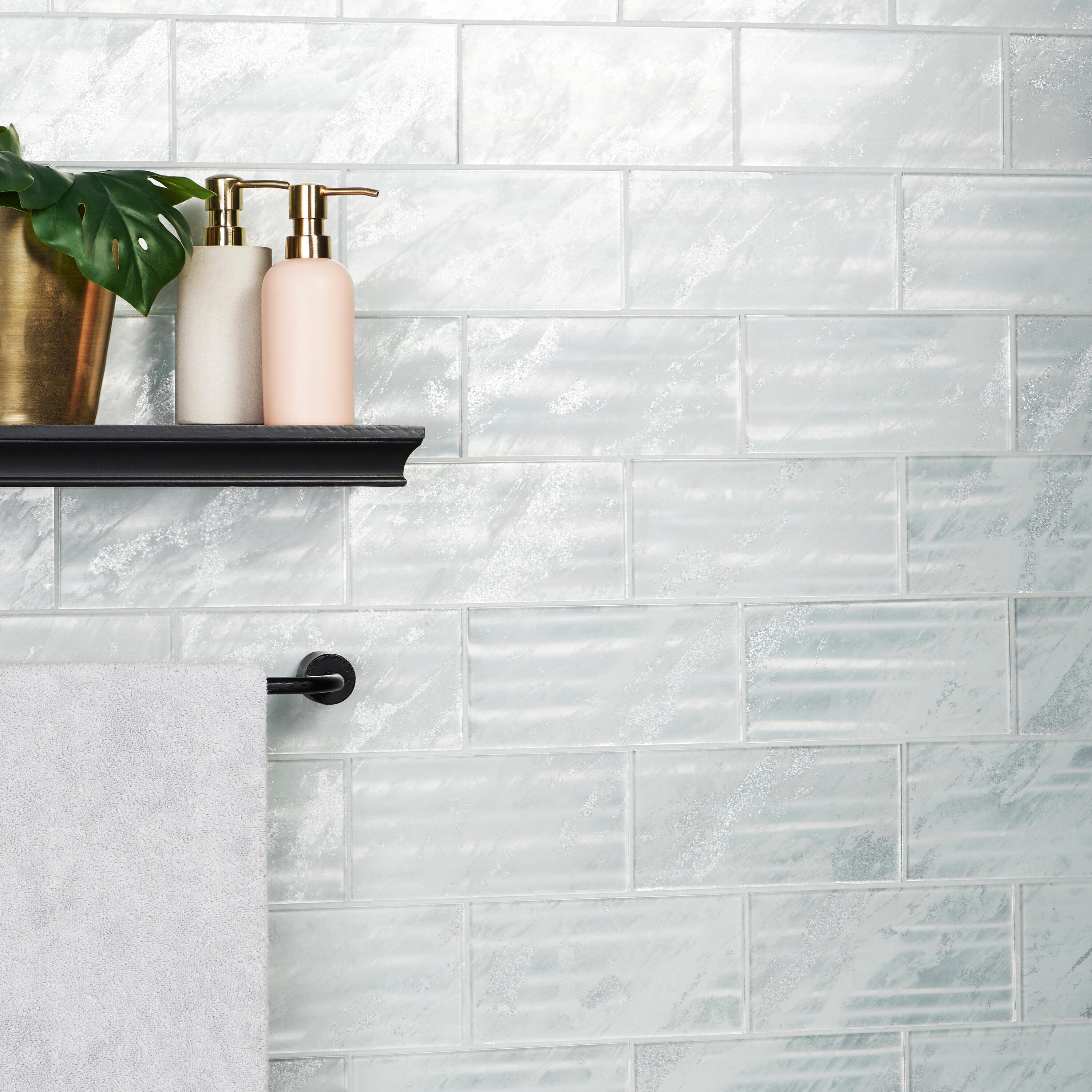 Bond Tile Wonder Glass 4.37 in. x 8.74 in. Polished Glass Wall Tile (5.3 Sq. Ft. / Case)