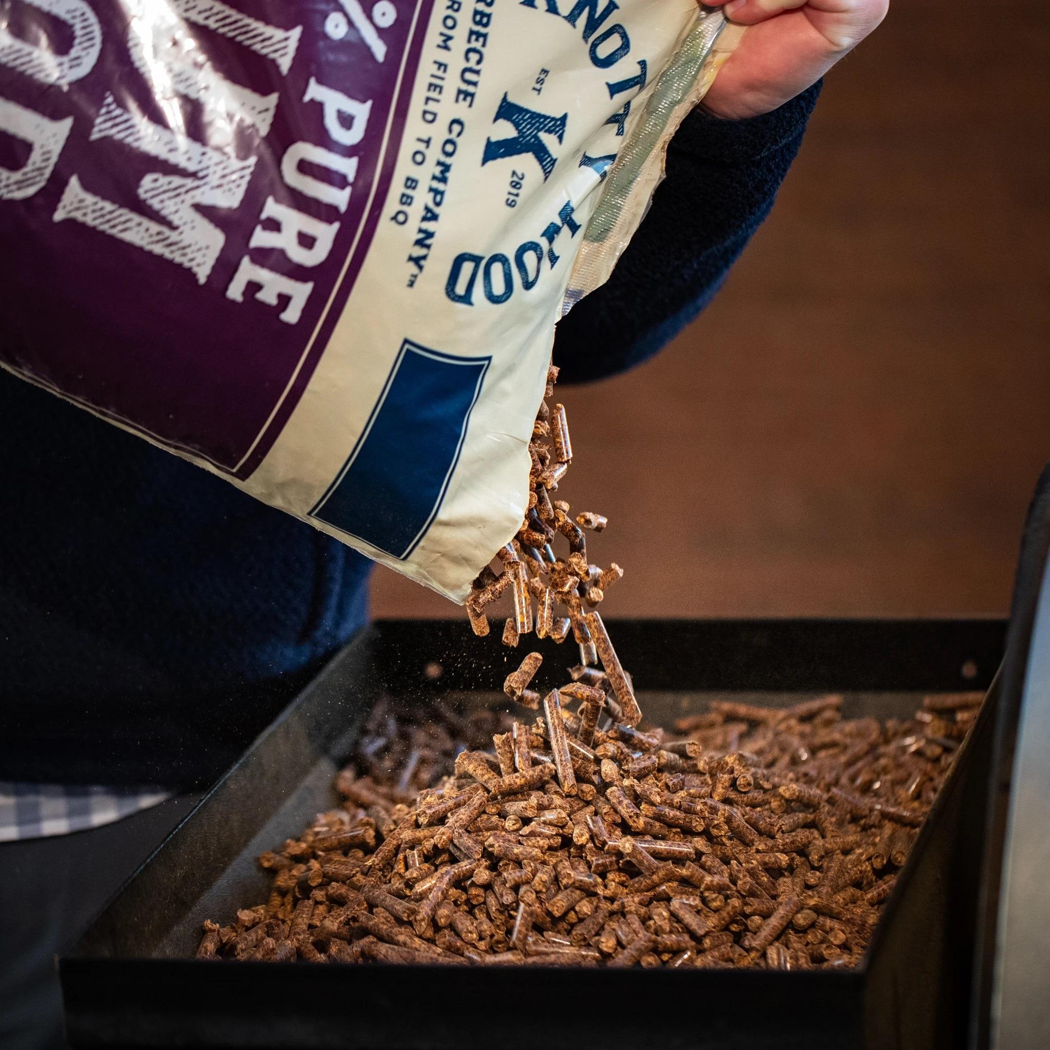 100% Plum Wood BBQ Cooking Pellets 20 lb Bag 100% Natural Sweetness Knotty Wood