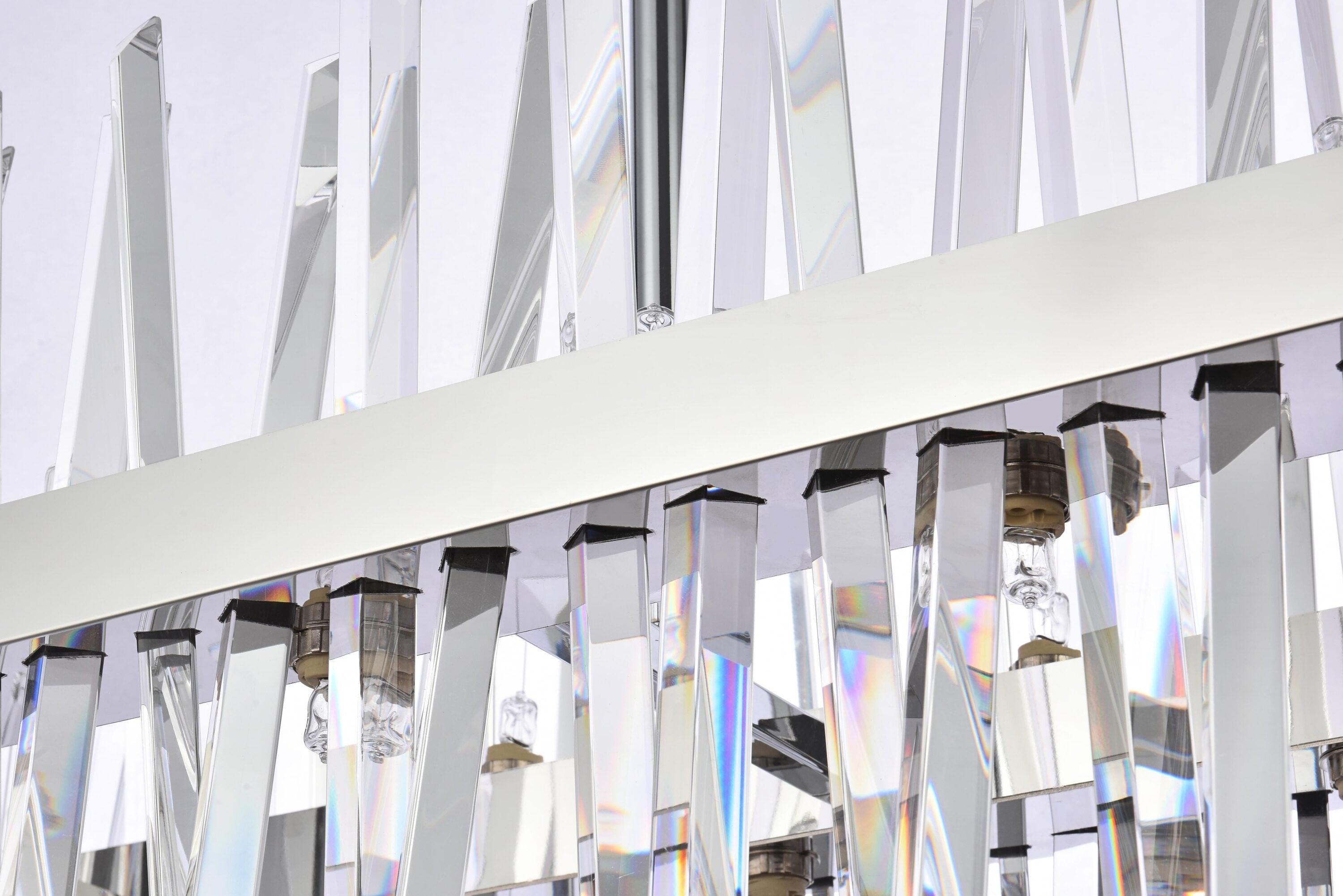 Elegant Decor Home Furnishing 24 -Light Chrome Modern/contemporary Crystal For Use in Bedrooms, Dining Rooms, Foyers, Kitchens, Living Rooms Chandelier