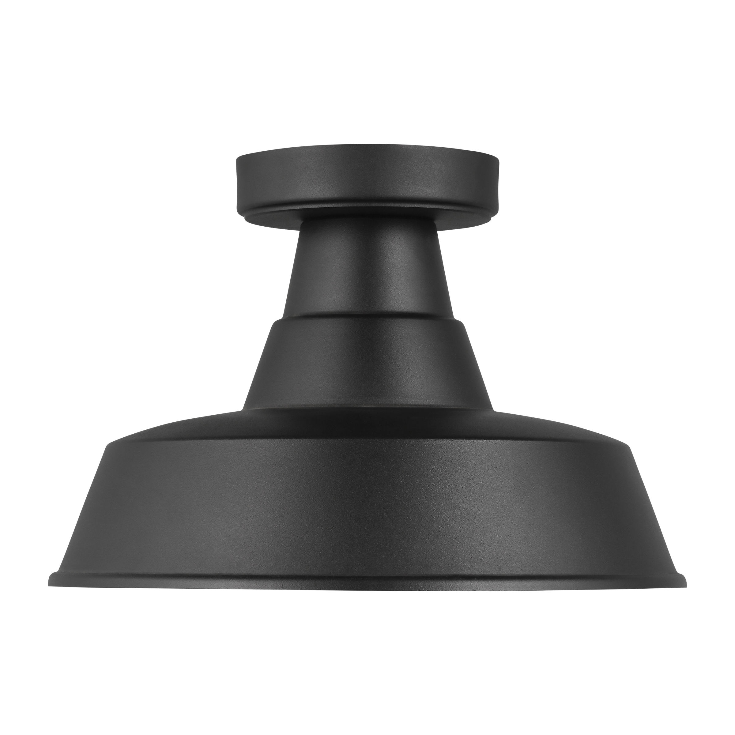 Fisher Outdoor Flush Mount - Black / 12"Dia