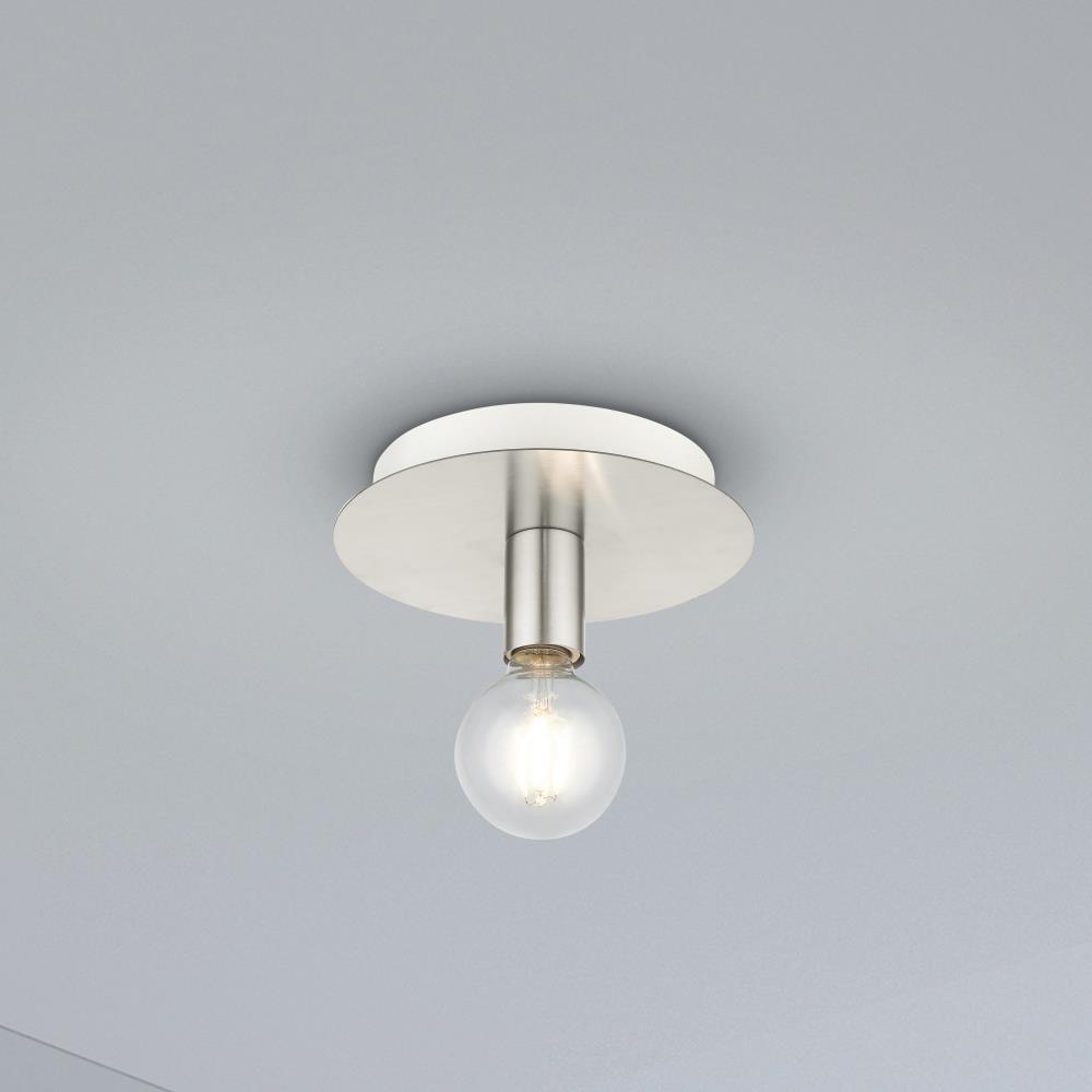 Livex Lighting Hillview 1 - Light Flush Mount in  Brushed Nickel