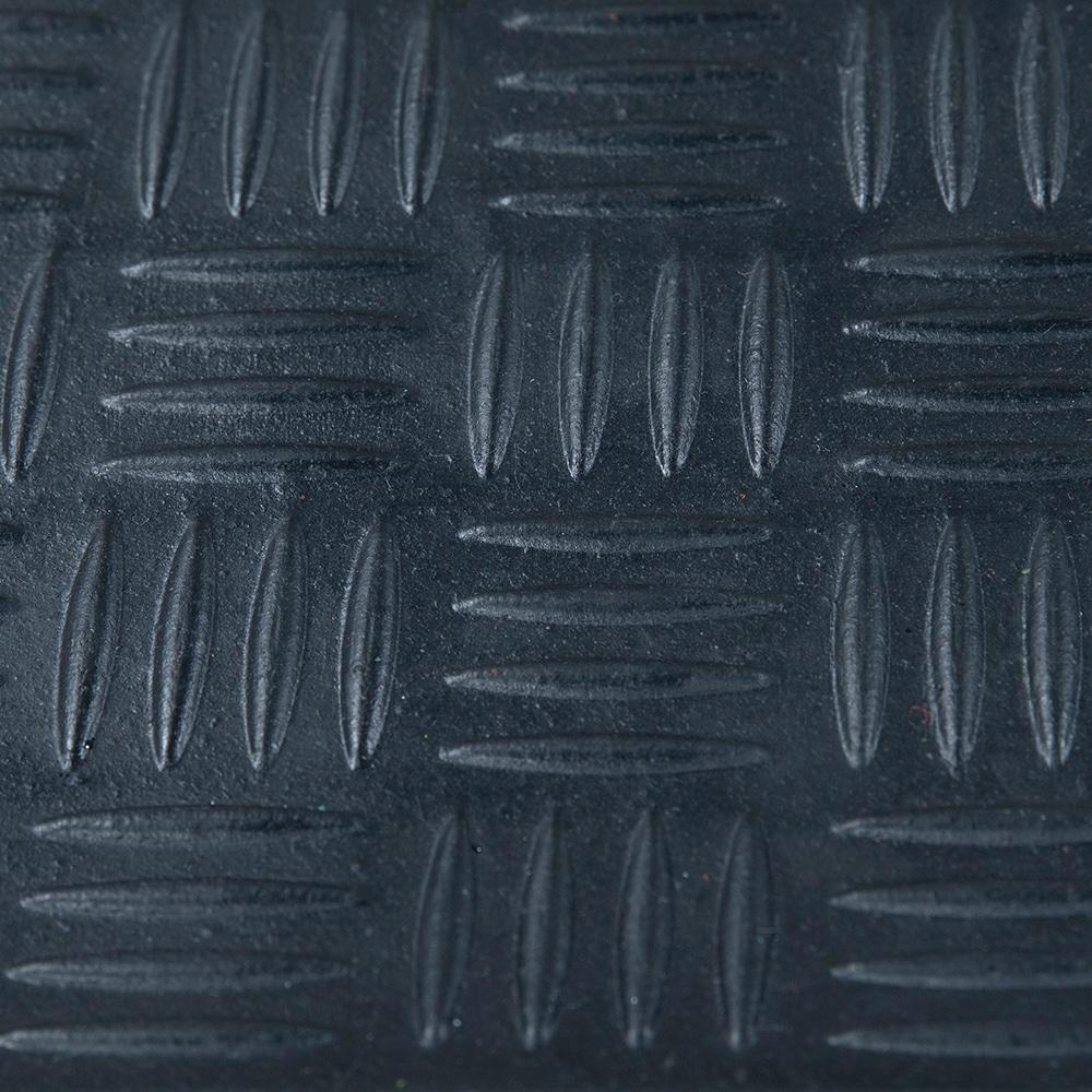 Ottomanson Easy Clean Waterproof Non-Slip 10" x 30" Indoor Outdoor Rubber Stair Treads, 5 Pack, Black