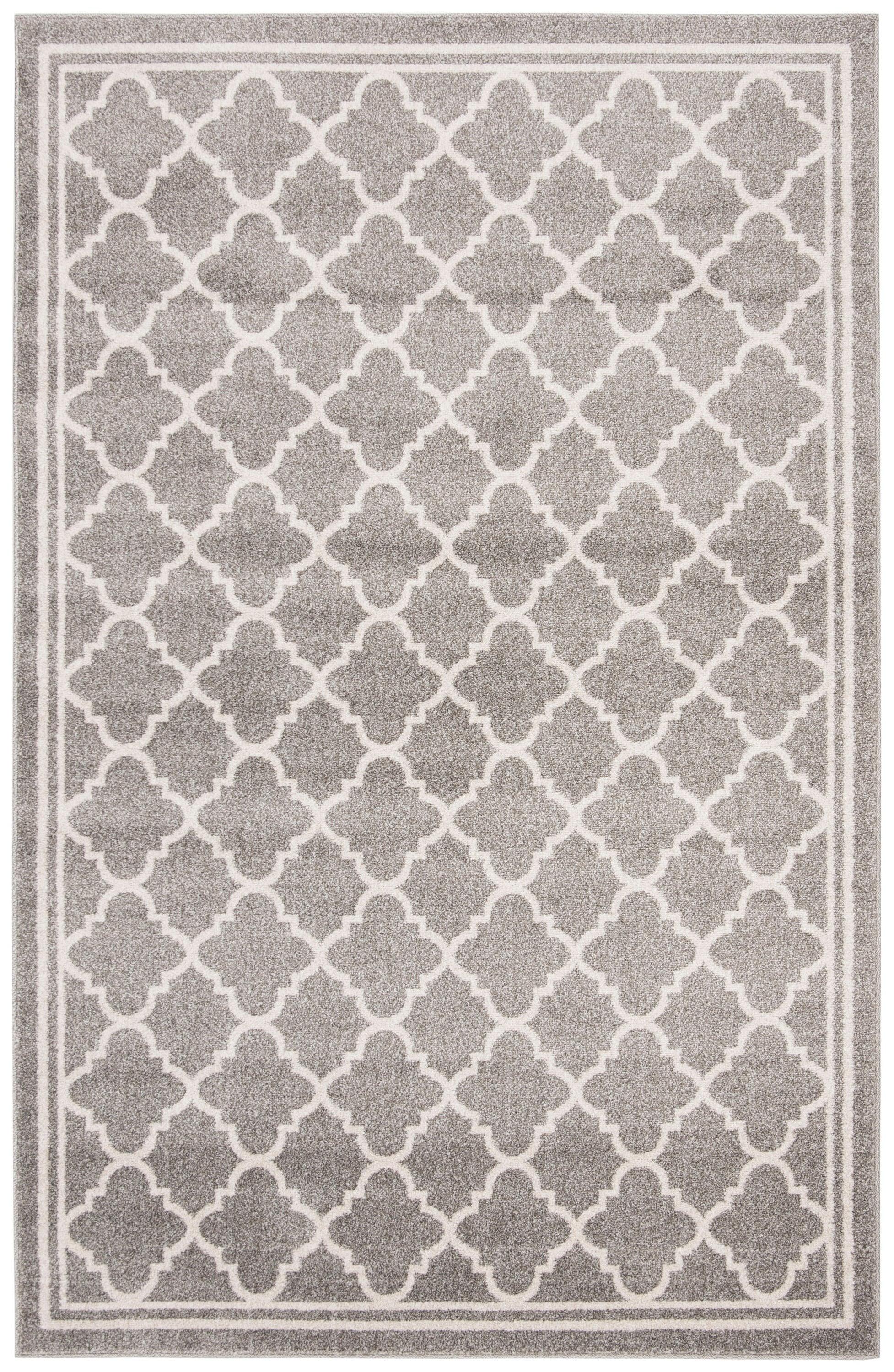 Amherst AMT422 Power Loomed Indoor Area Rug - Dark Grey/Beige - 4'x6' - Safavieh