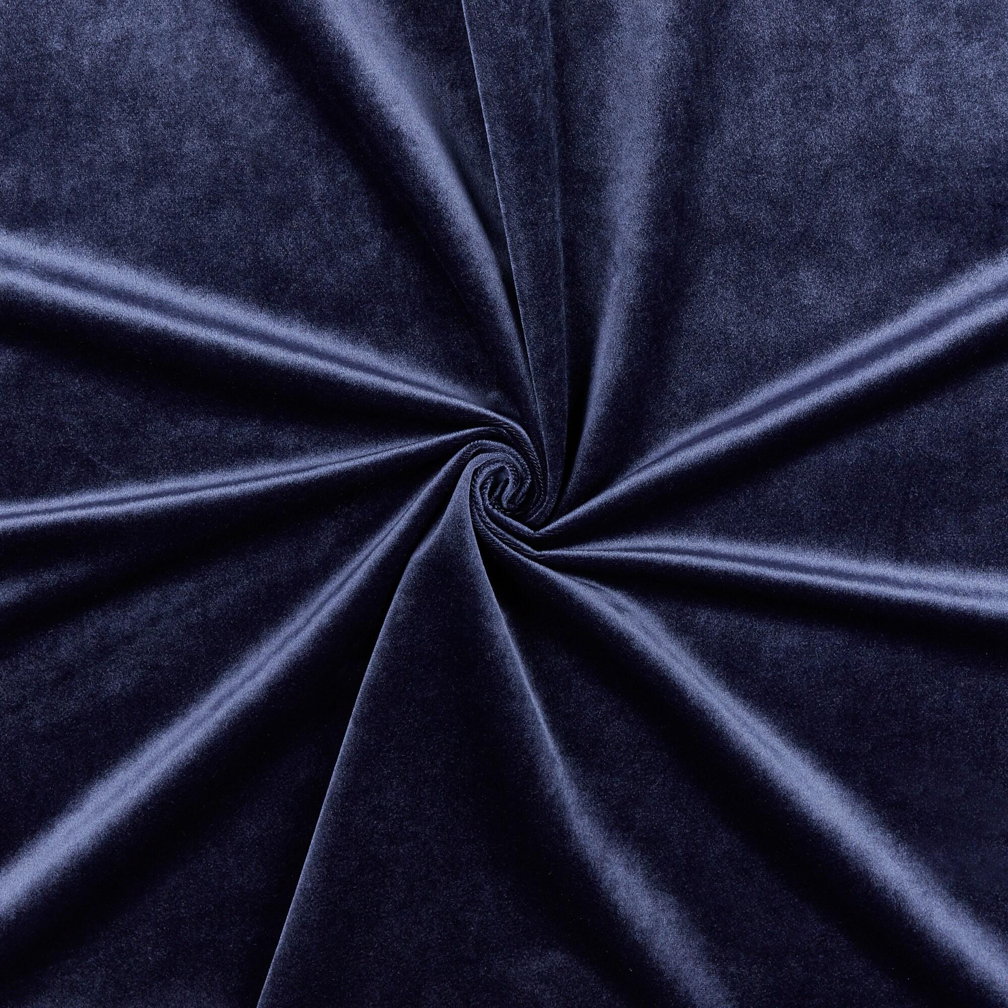 Set of 2 96"x54" Velvet Heavyweight Grommet Top Window Curtain Panel Navy Blue - Exclusive Home: Light Filtering Drapes