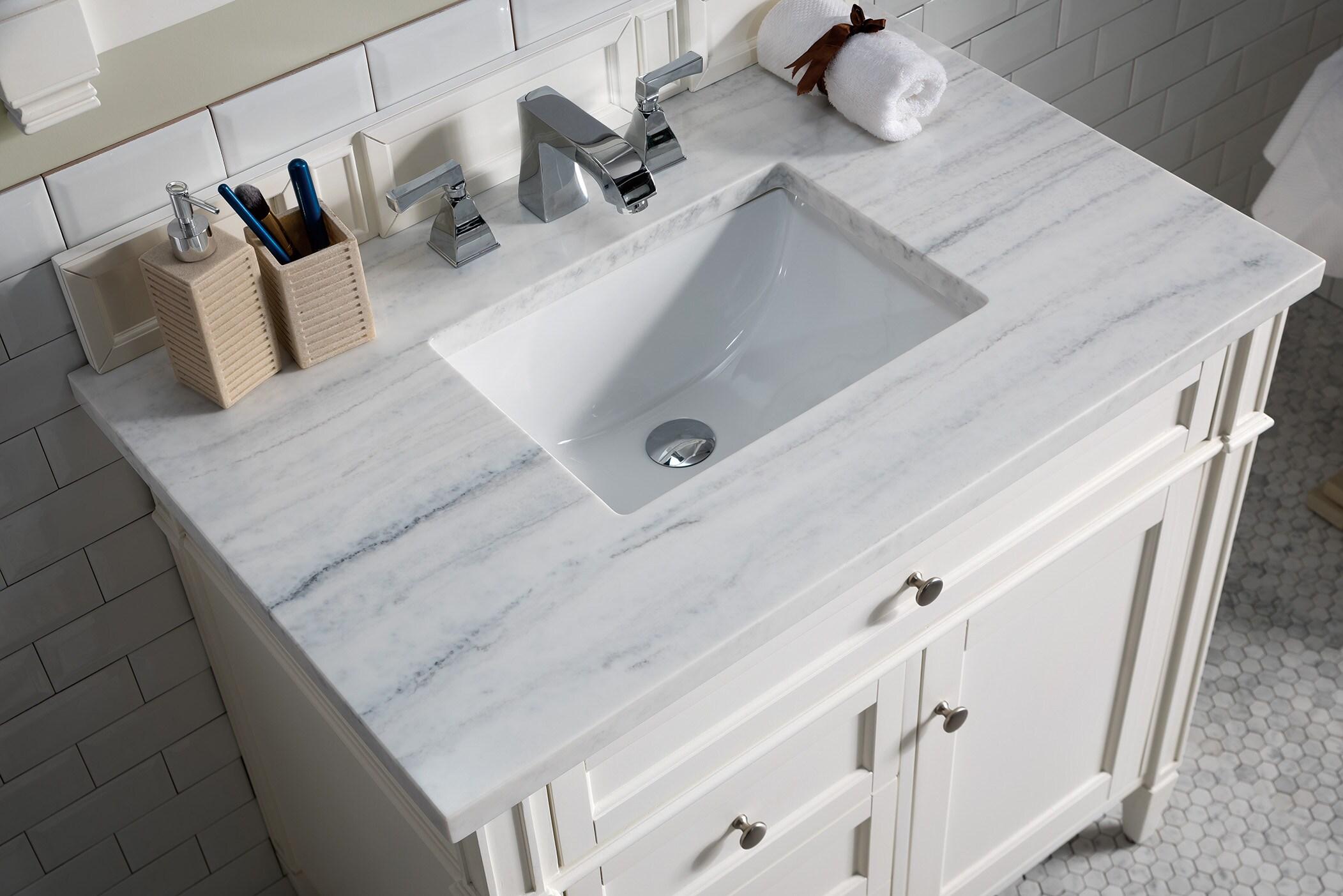 Bright White 36" Single Freestanding Bathroom Vanity